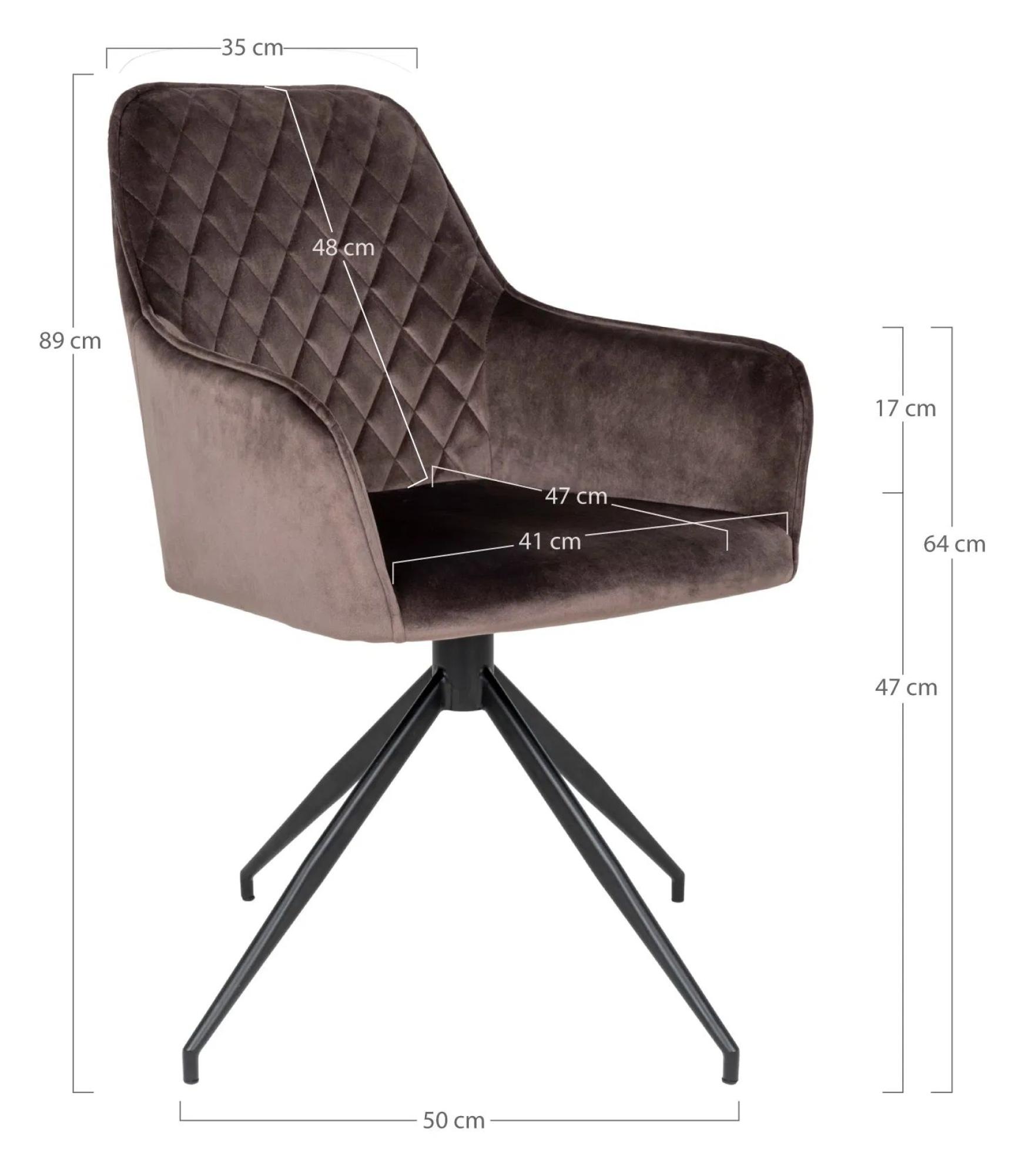 Product photograph of Set Of 2 Harbo Light Brown Velvet Fabric Swivel Dining Chair With Black Legs from Choice Furniture Superstore.