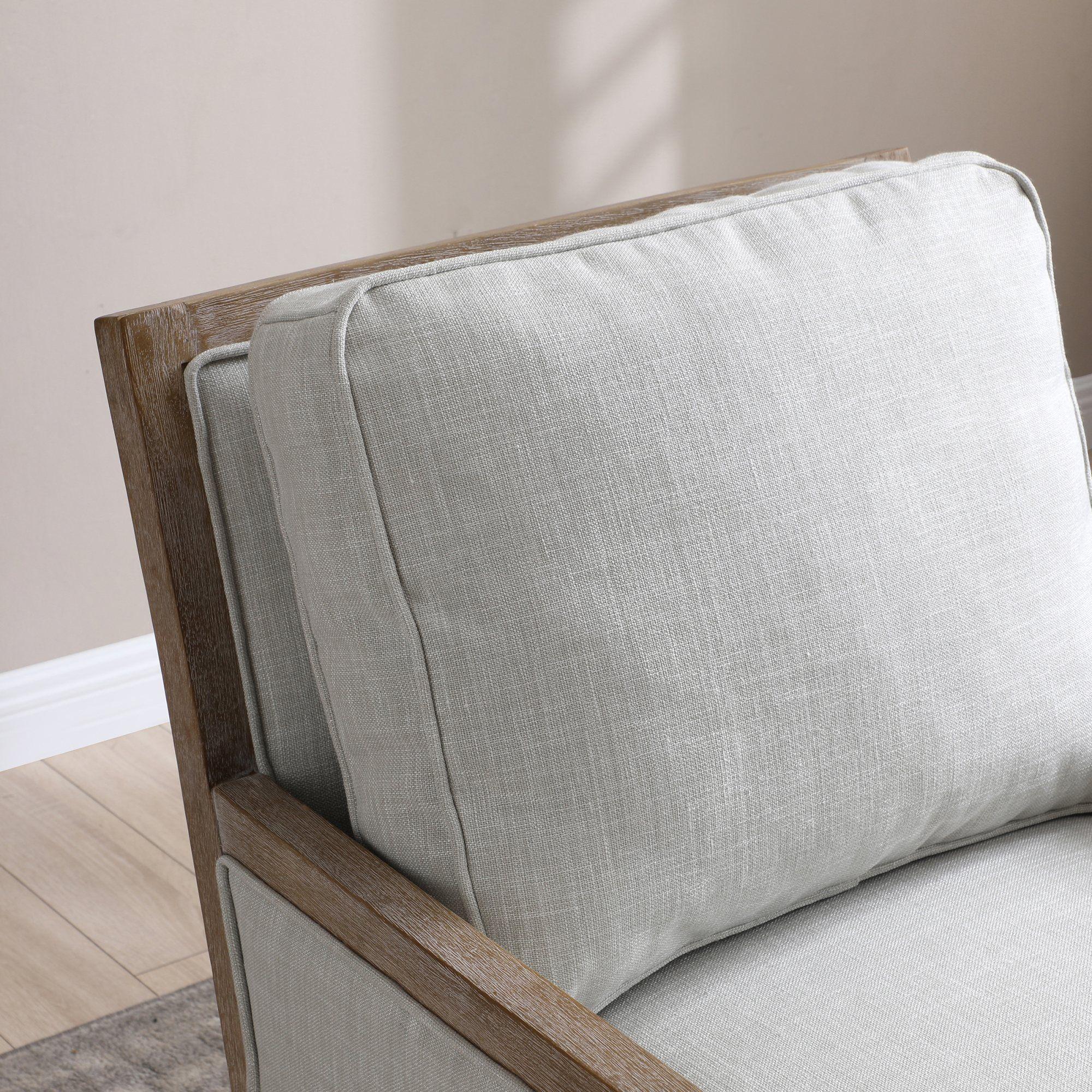 Product photograph of Beatrice Grey Fabric Armchair from Choice Furniture Superstore.