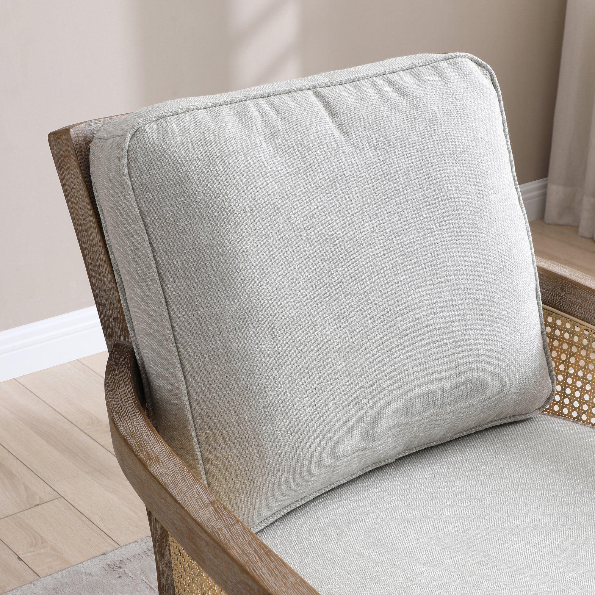 Product photograph of Cecilia Grey Fabric Armchair from Choice Furniture Superstore.