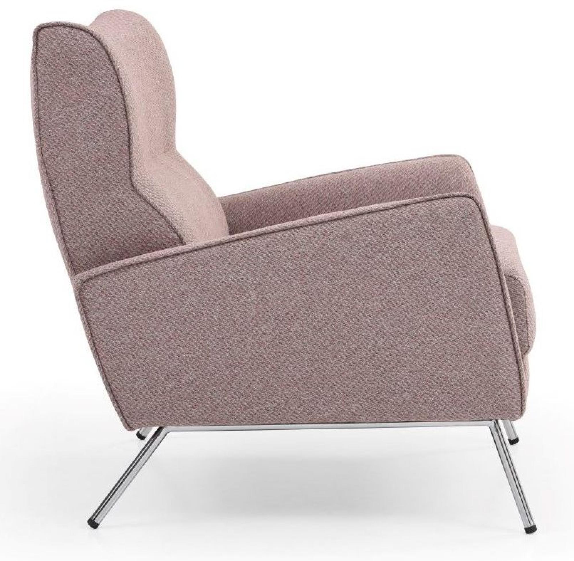 Product photograph of Chloe Pink Fabric Accent Armchair from Choice Furniture Superstore.