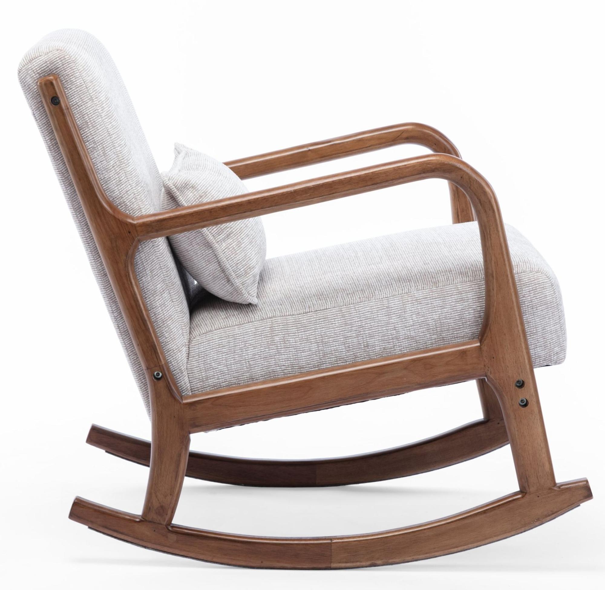 Product photograph of Inca Natural Cream Fabric Rocking Armchair from Choice Furniture Superstore.