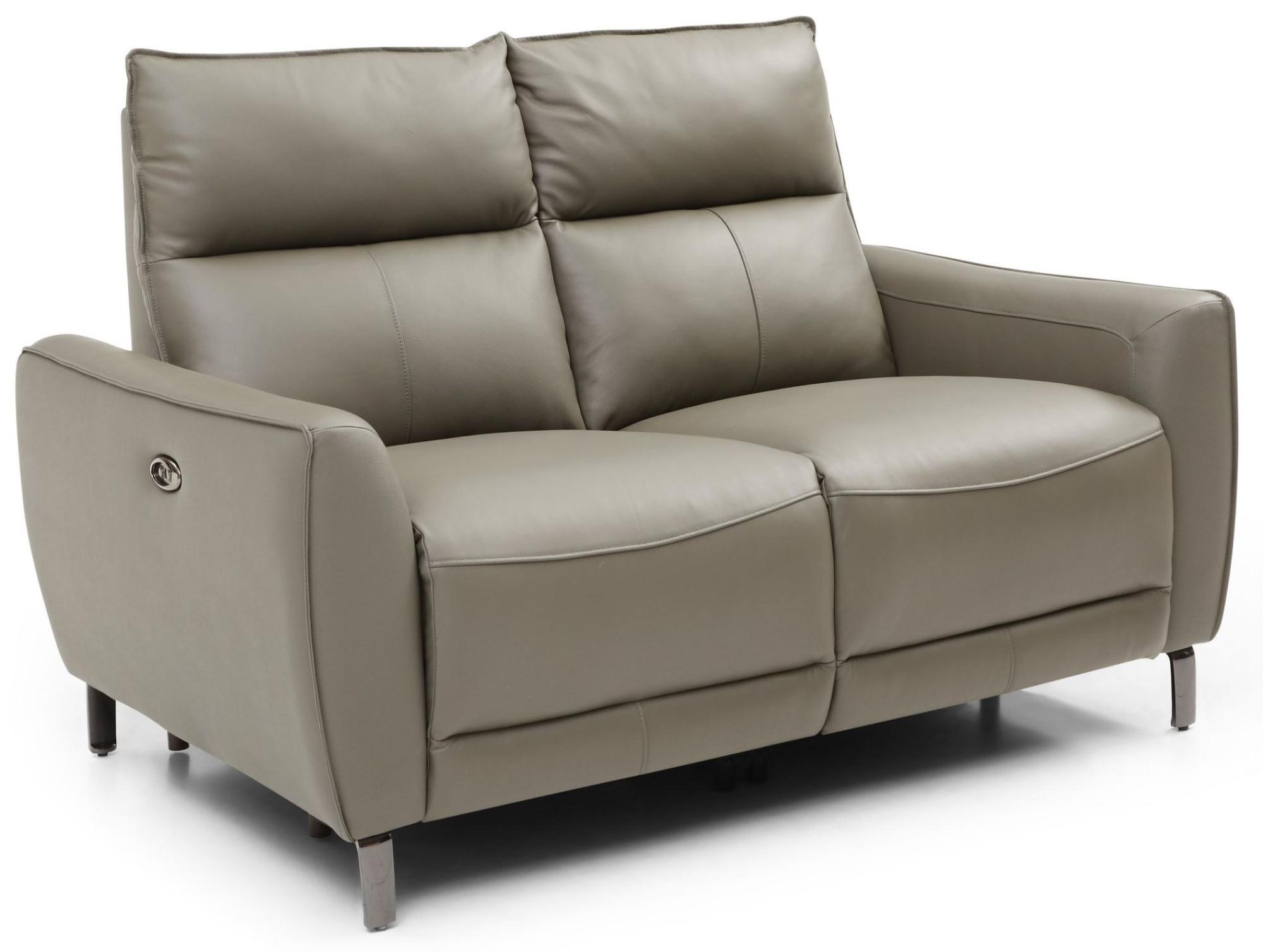 Product photograph of Brooke Taupe Leather 2 Seater Electric Recliner Sofa from Choice Furniture Superstore.