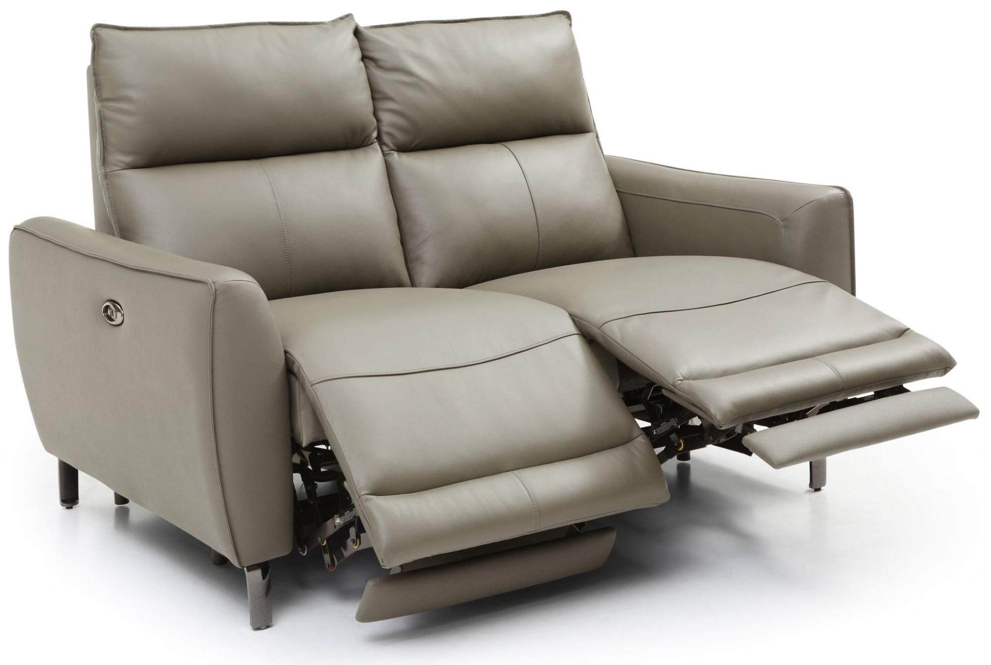 Product photograph of Brooke Taupe Leather 2 Seater Electric Recliner Sofa from Choice Furniture Superstore.