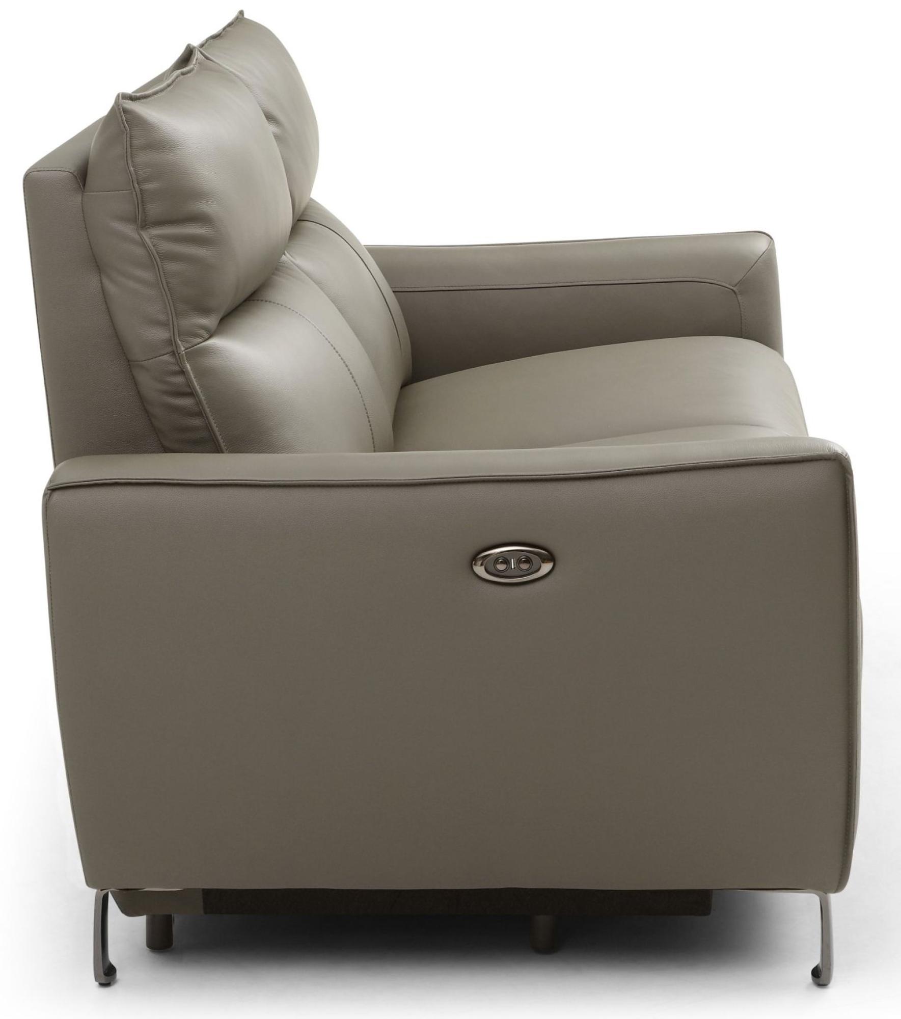 Product photograph of Brooke Taupe Leather 2 Seater Electric Recliner Sofa from Choice Furniture Superstore.