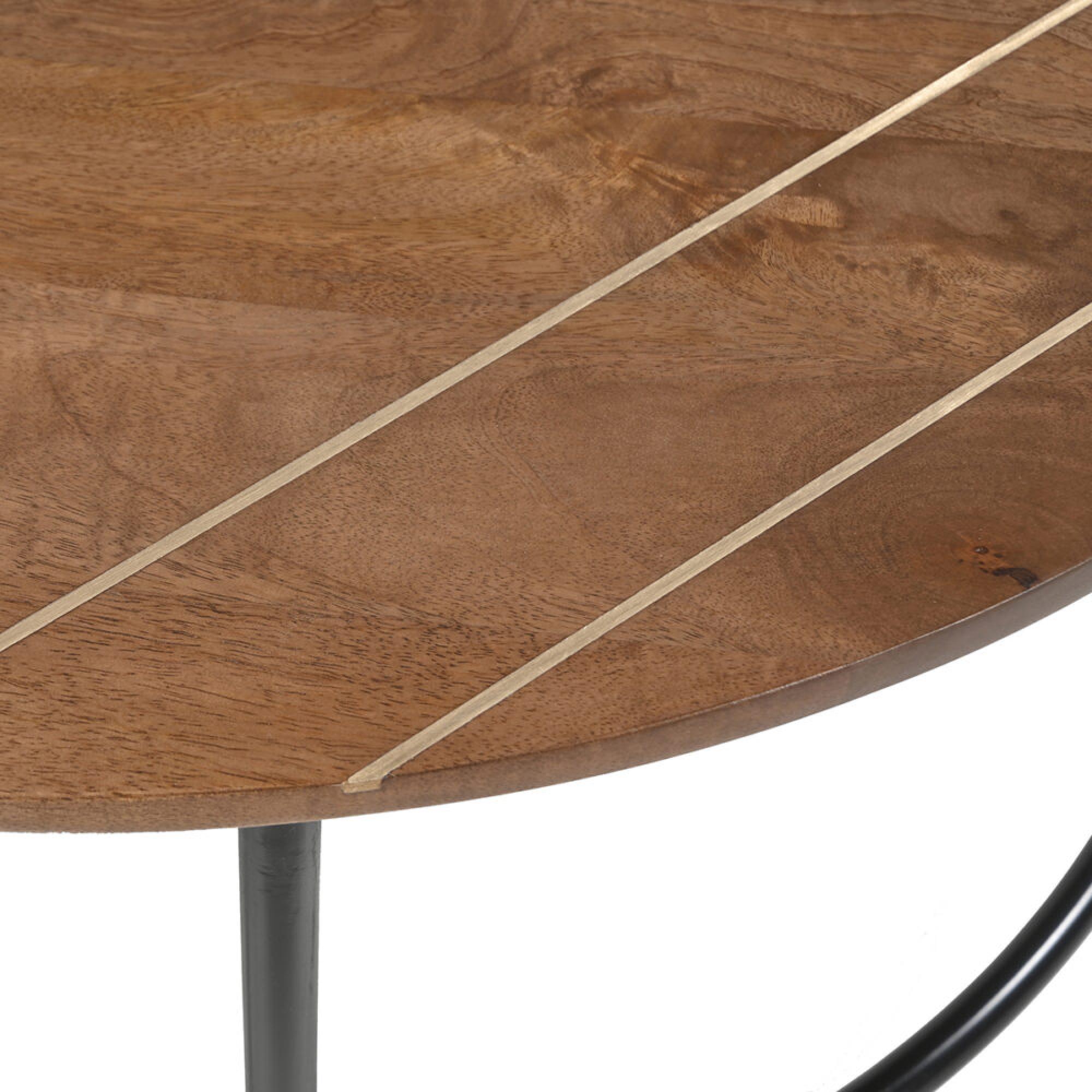 Product photograph of Buxton Brown Mango Wood Round Coffee Table from Choice Furniture Superstore.