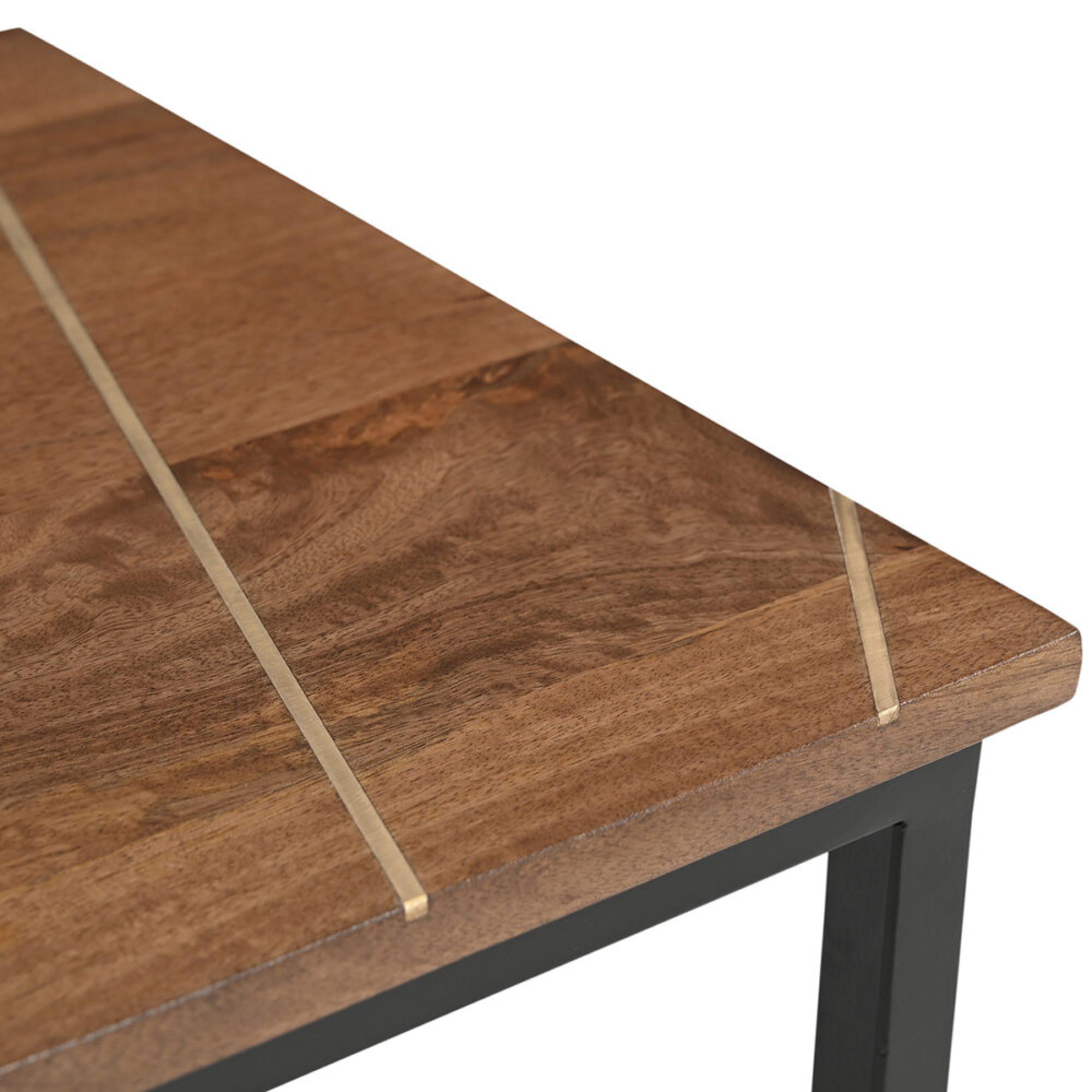 Product photograph of Fowey Brown Mango Wood Side Table from Choice Furniture Superstore.