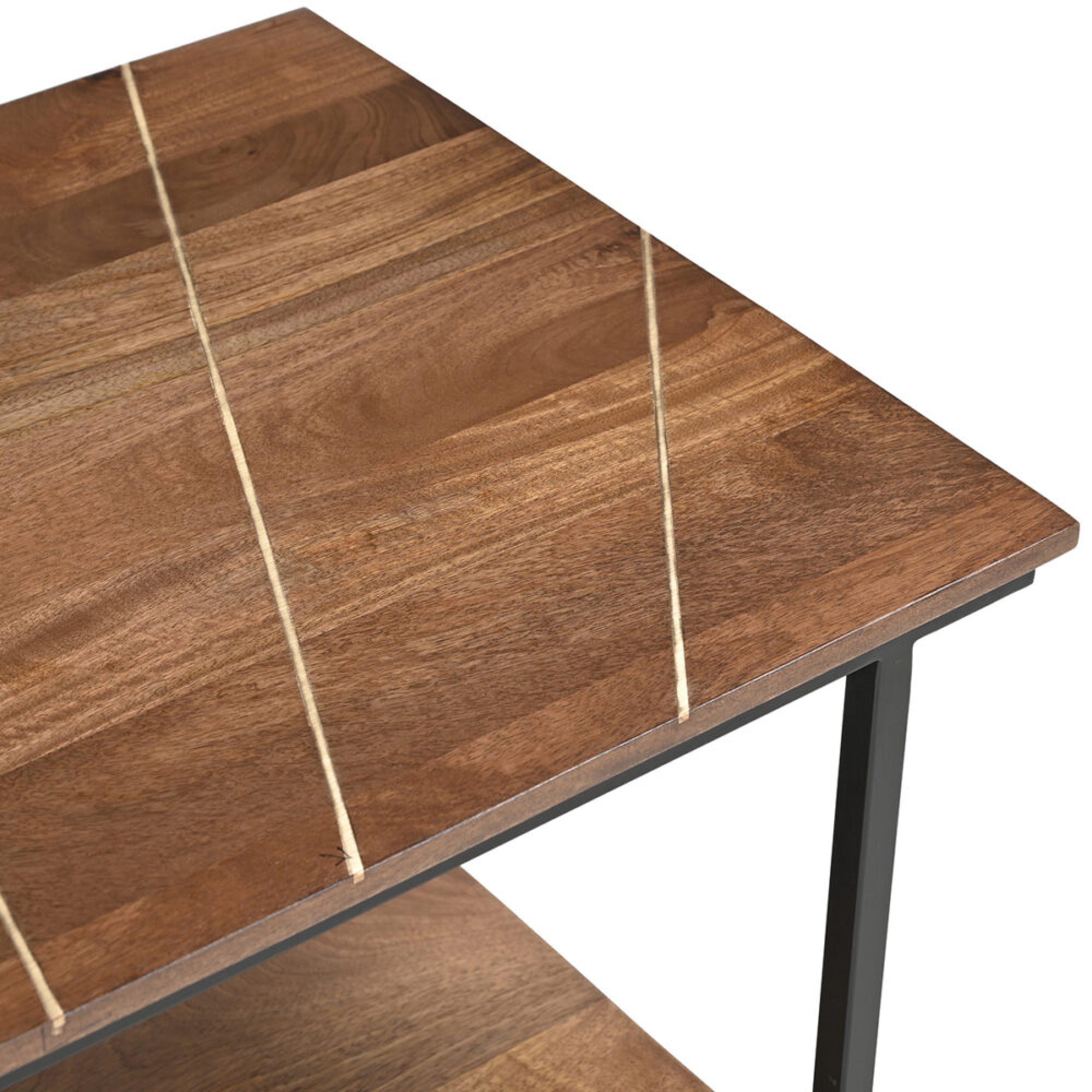 Product photograph of Fowey Brown Mango Wood Coffee Table from Choice Furniture Superstore.