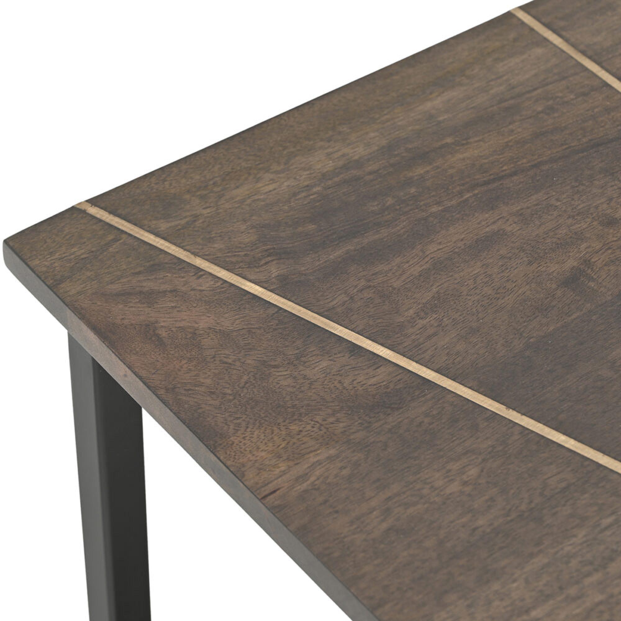 Product photograph of Fowey Dark Brown Mango Wood Side Table from Choice Furniture Superstore.