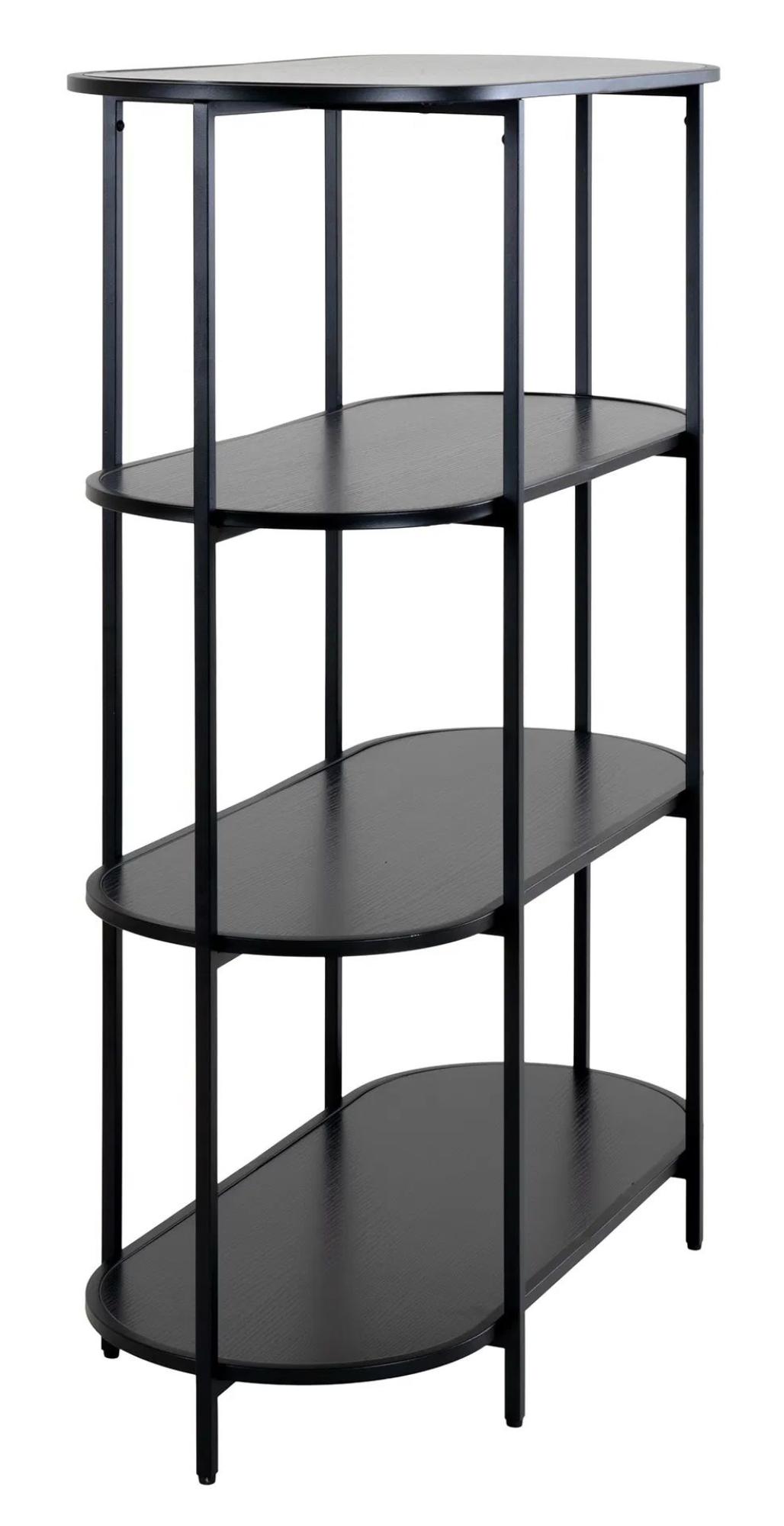 Product photograph of Tira Black Open Shelving Unit from Choice Furniture Superstore.