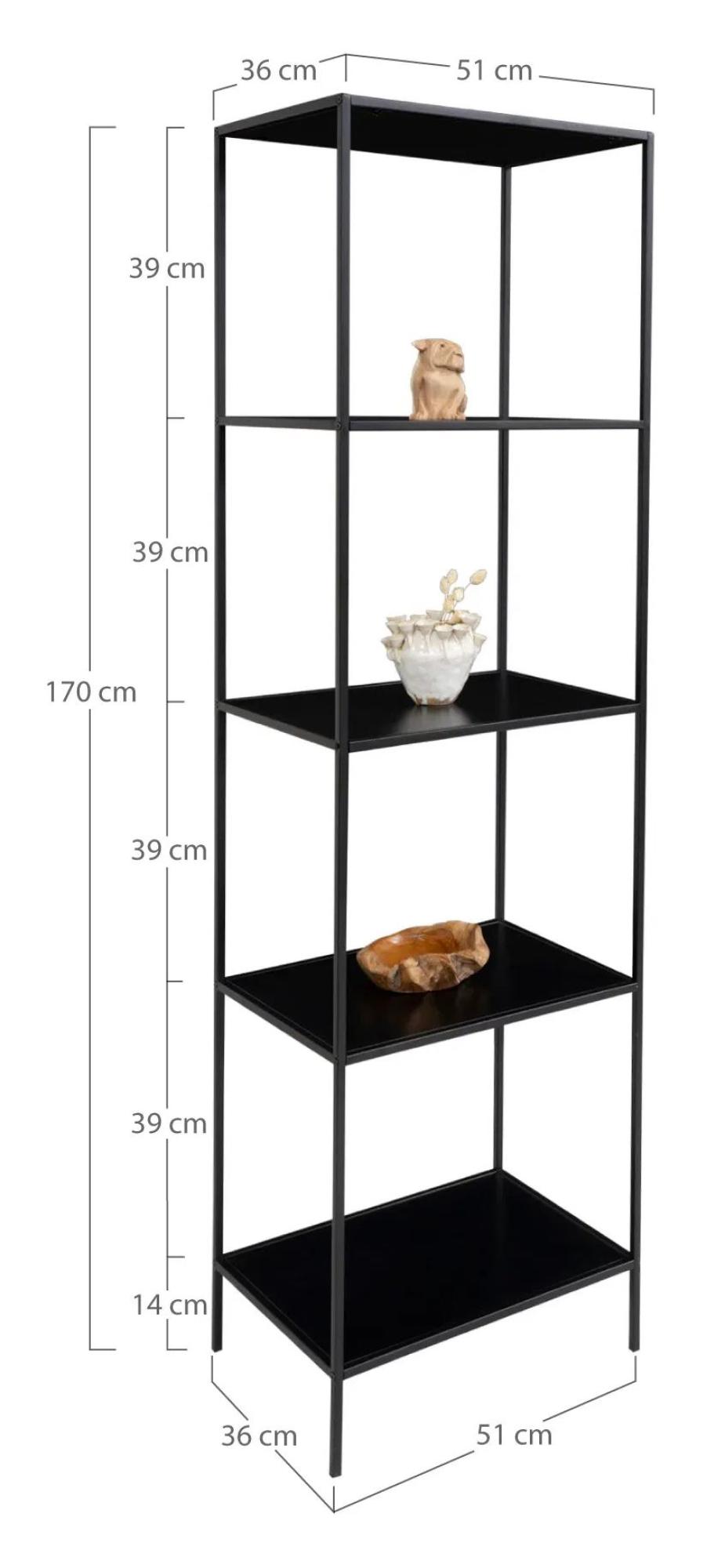 Product photograph of Tira Black Tall Open Shelving Unit from Choice Furniture Superstore.