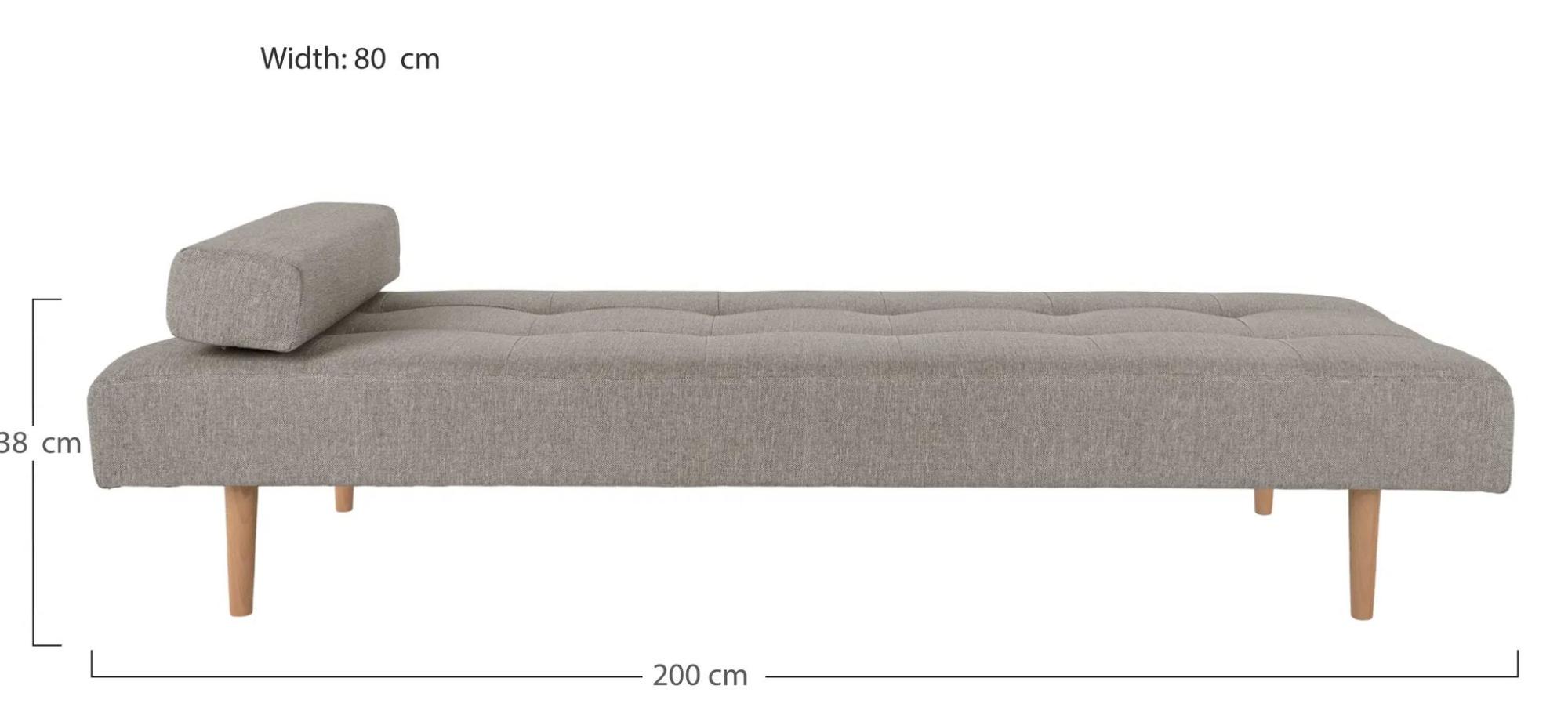 Product photograph of Kenebri Stone Fabric Daybed With Natural Legs from Choice Furniture Superstore.