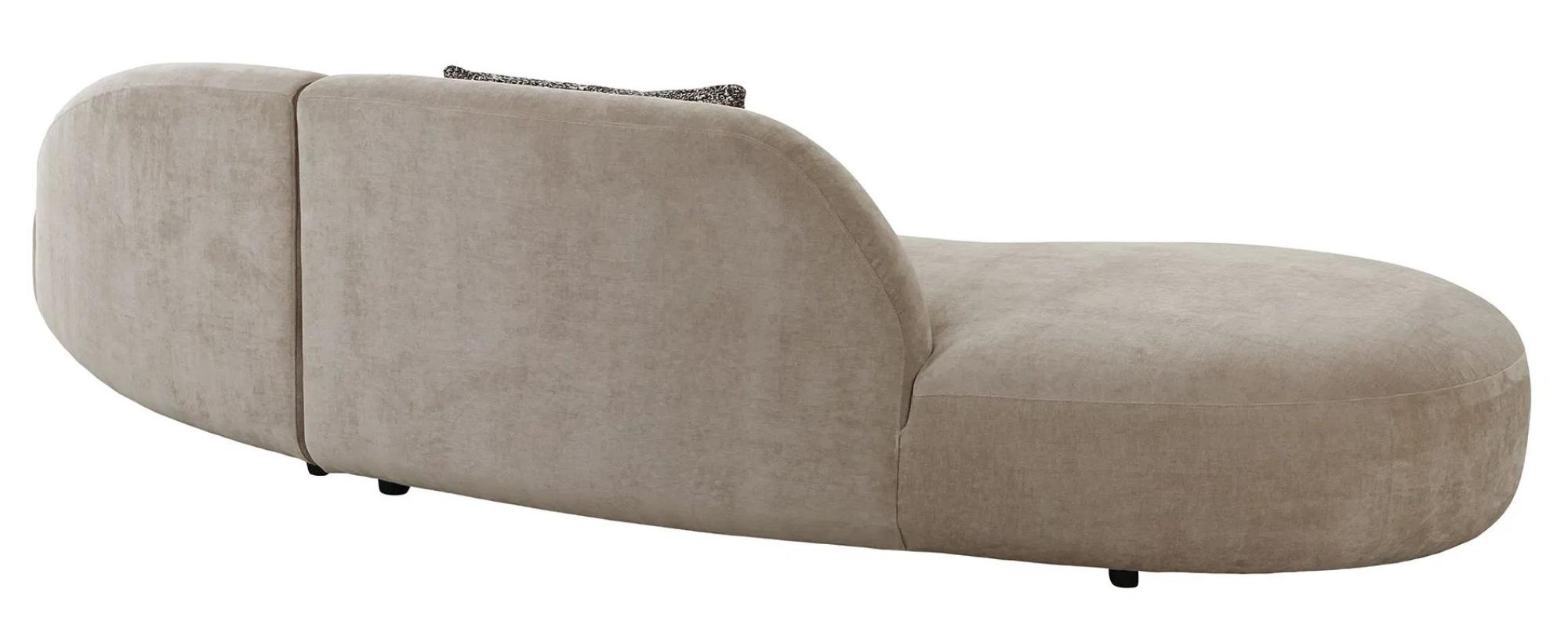 Product photograph of Goulburn Taupe Fabric 4 Seater Curved Sofa from Choice Furniture Superstore.