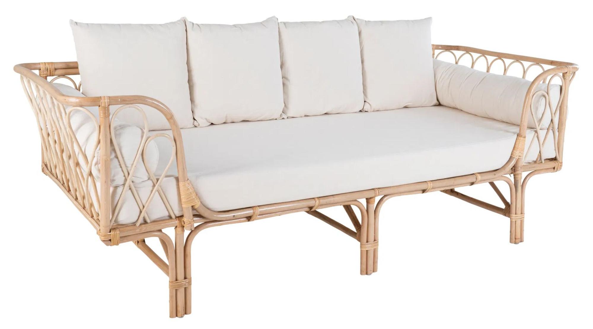 Product photograph of Stockport 3 Seater Natural Rattan Sofa from Choice Furniture Superstore.