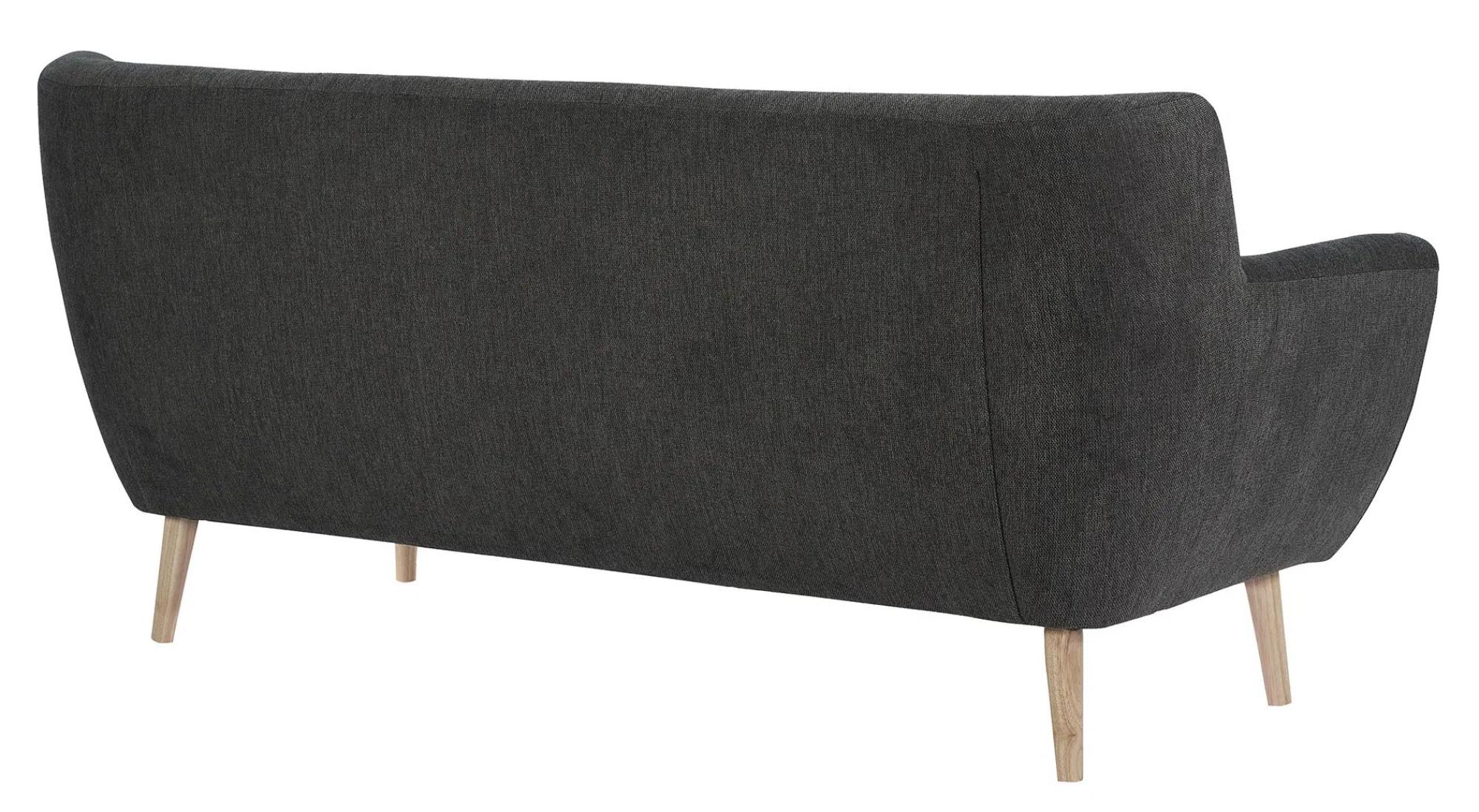 Product photograph of Zavalla Dark Grey Fabric 3 Seater Sofa from Choice Furniture Superstore.