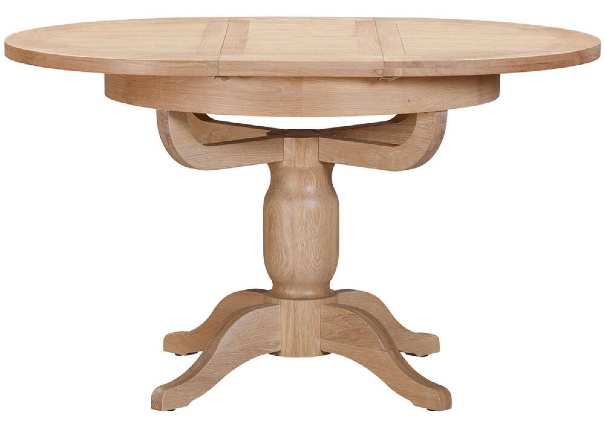 Product photograph of Wilmont Oak 2-4 Seater Round Extending Dining Table - Pedestal Base from Choice Furniture Superstore.