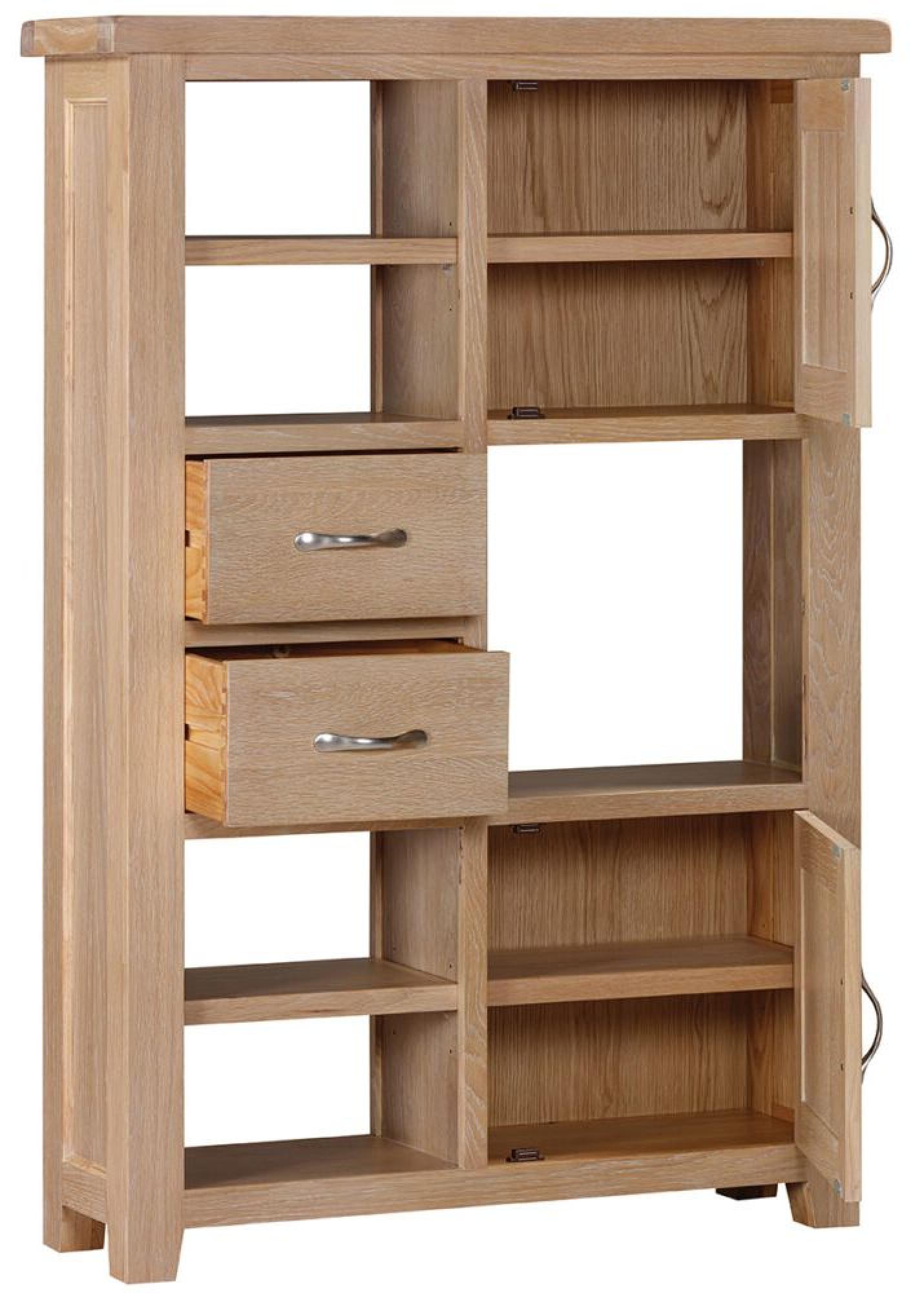 Product photograph of Wilmont Oak 2 Door Display Unit from Choice Furniture Superstore.