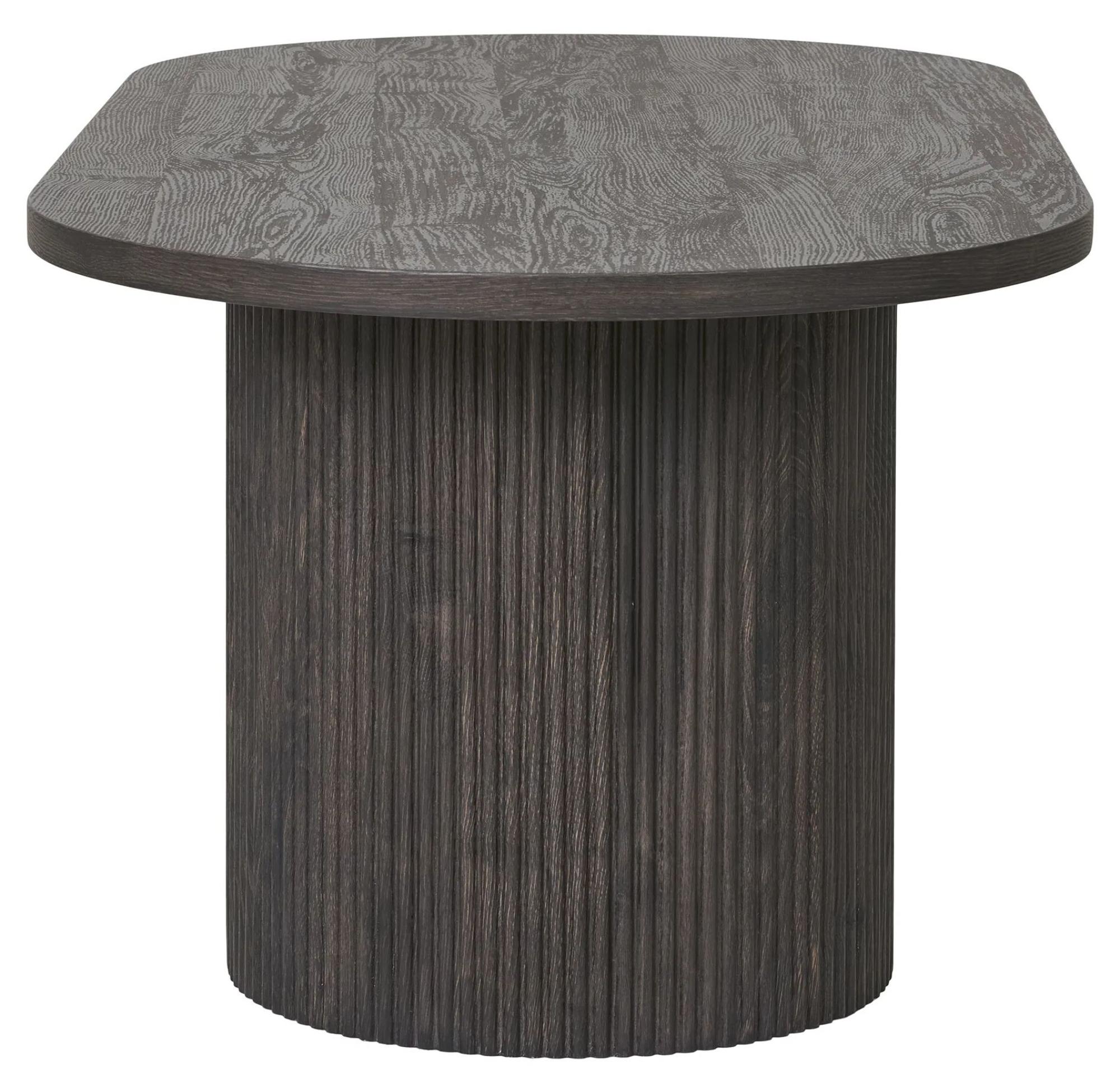 Product photograph of Boavista Dark Brown 60cm Oval Coffee Table from Choice Furniture Superstore.