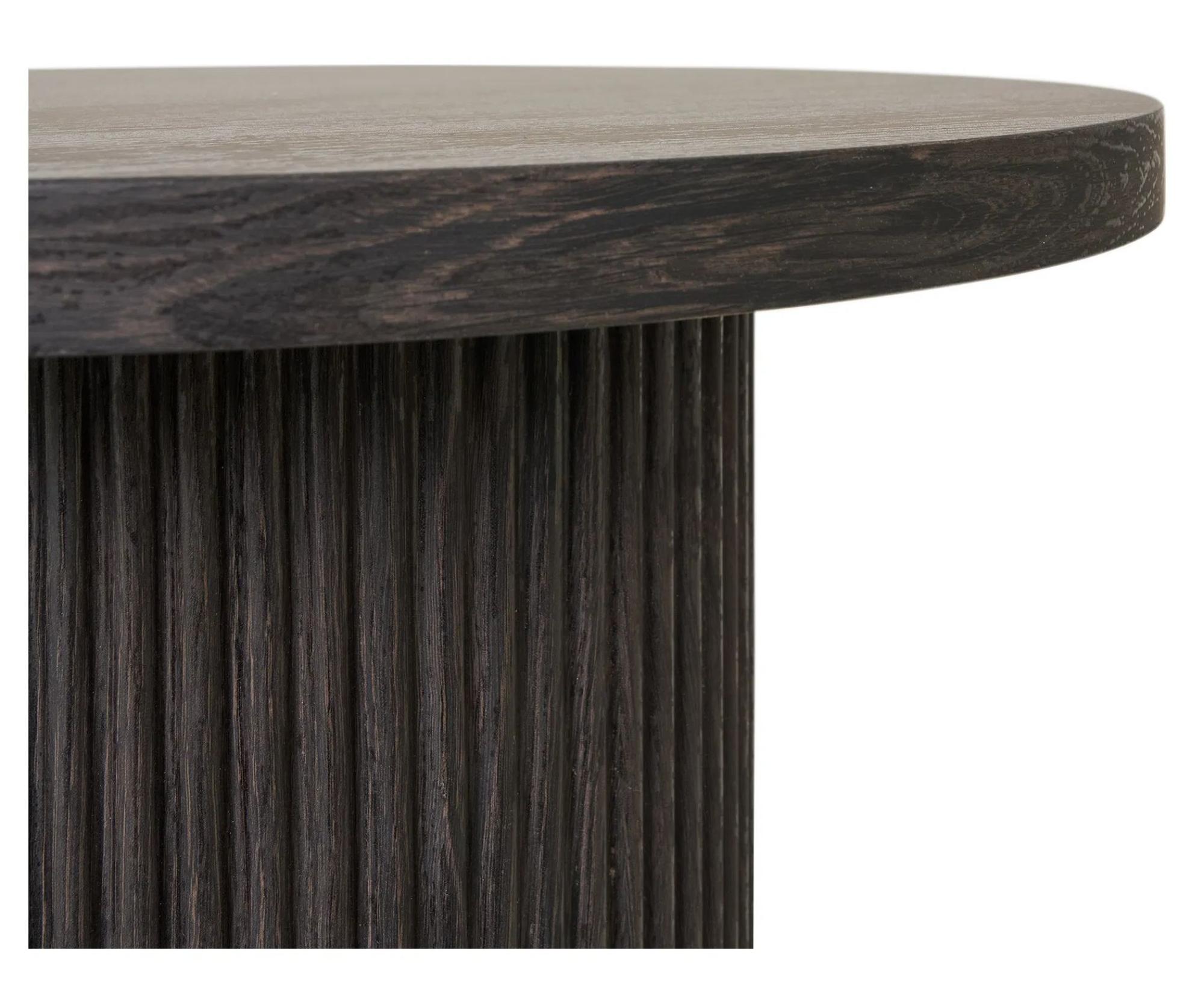 Product photograph of Boavista Dark Brown Round Side Table from Choice Furniture Superstore.