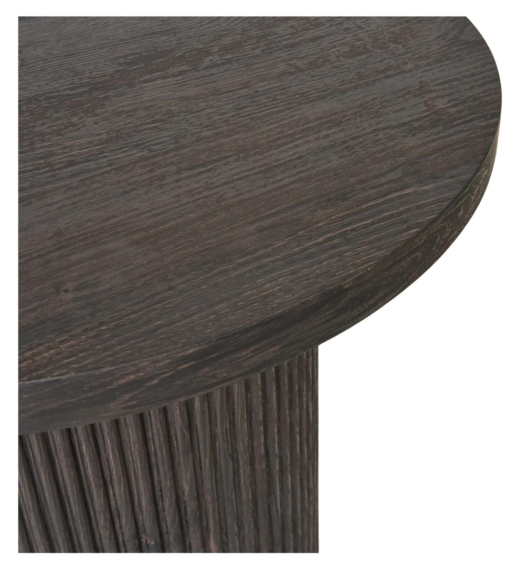 Product photograph of Boavista Dark Brown Round Side Table from Choice Furniture Superstore.