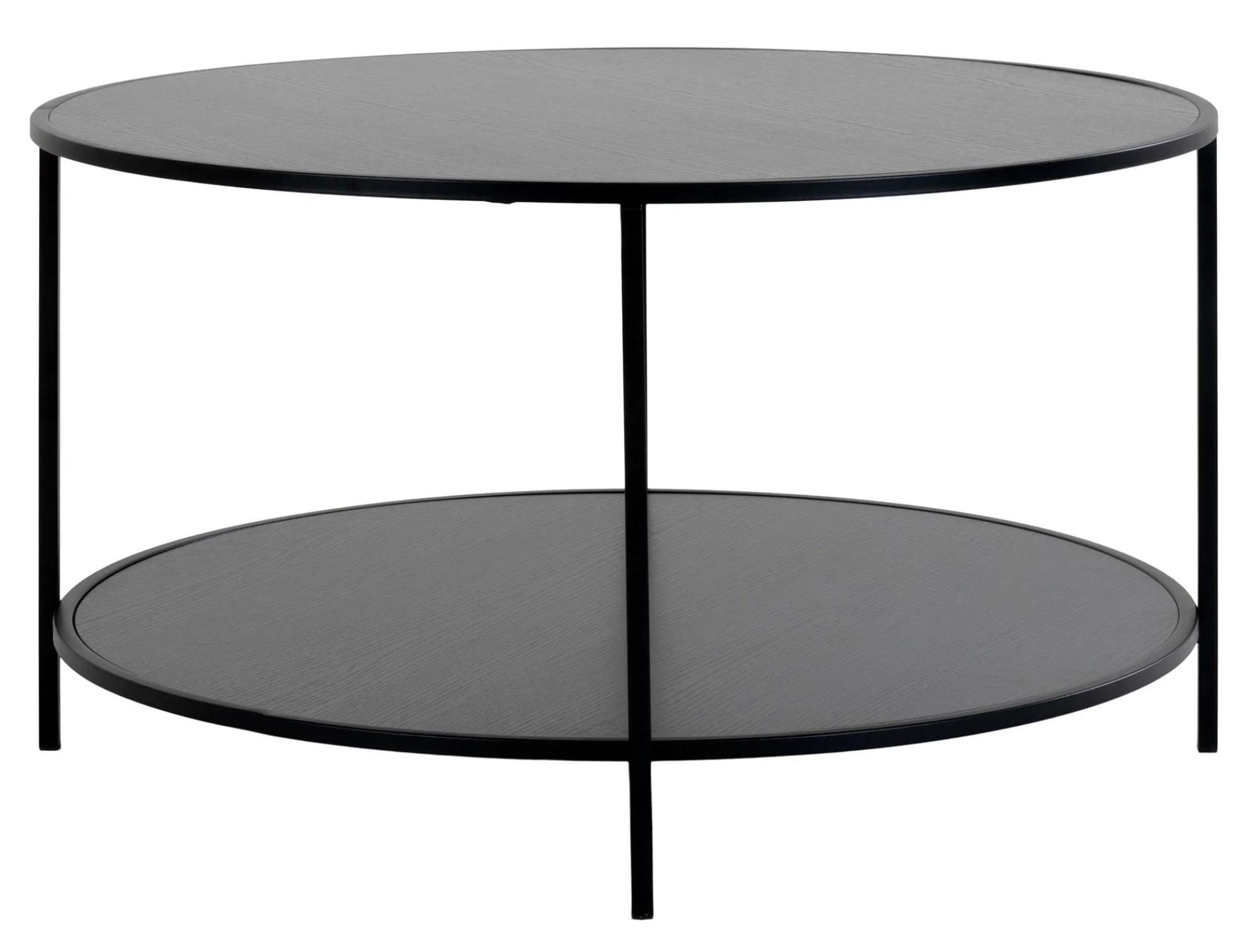 Product photograph of Vita Black 80cm Round Coffee Table from Choice Furniture Superstore.