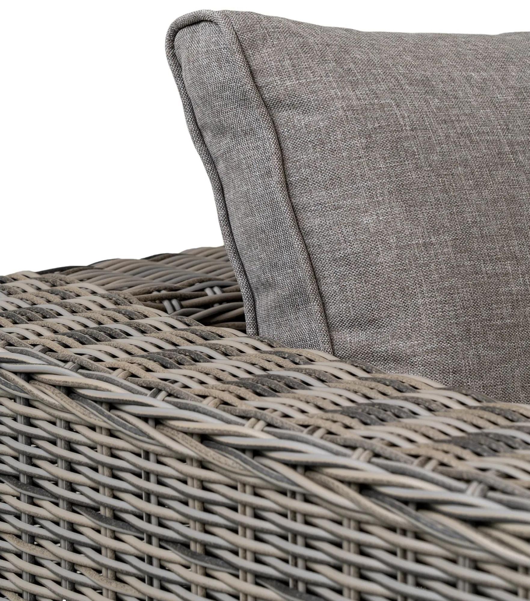 Product photograph of Lawgi Grey Fabric And Polyrattan Lounge Set from Choice Furniture Superstore.