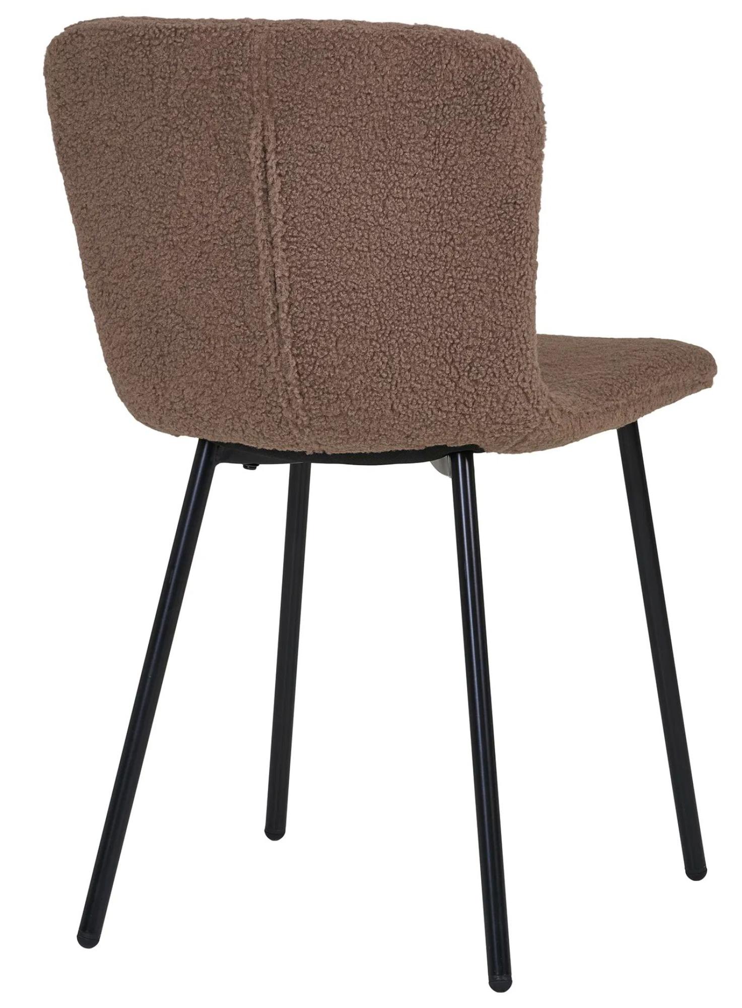 Product photograph of Set Of 2 Raritan Dark Fabric Brown Dining Chair With Black Legs from Choice Furniture Superstore.