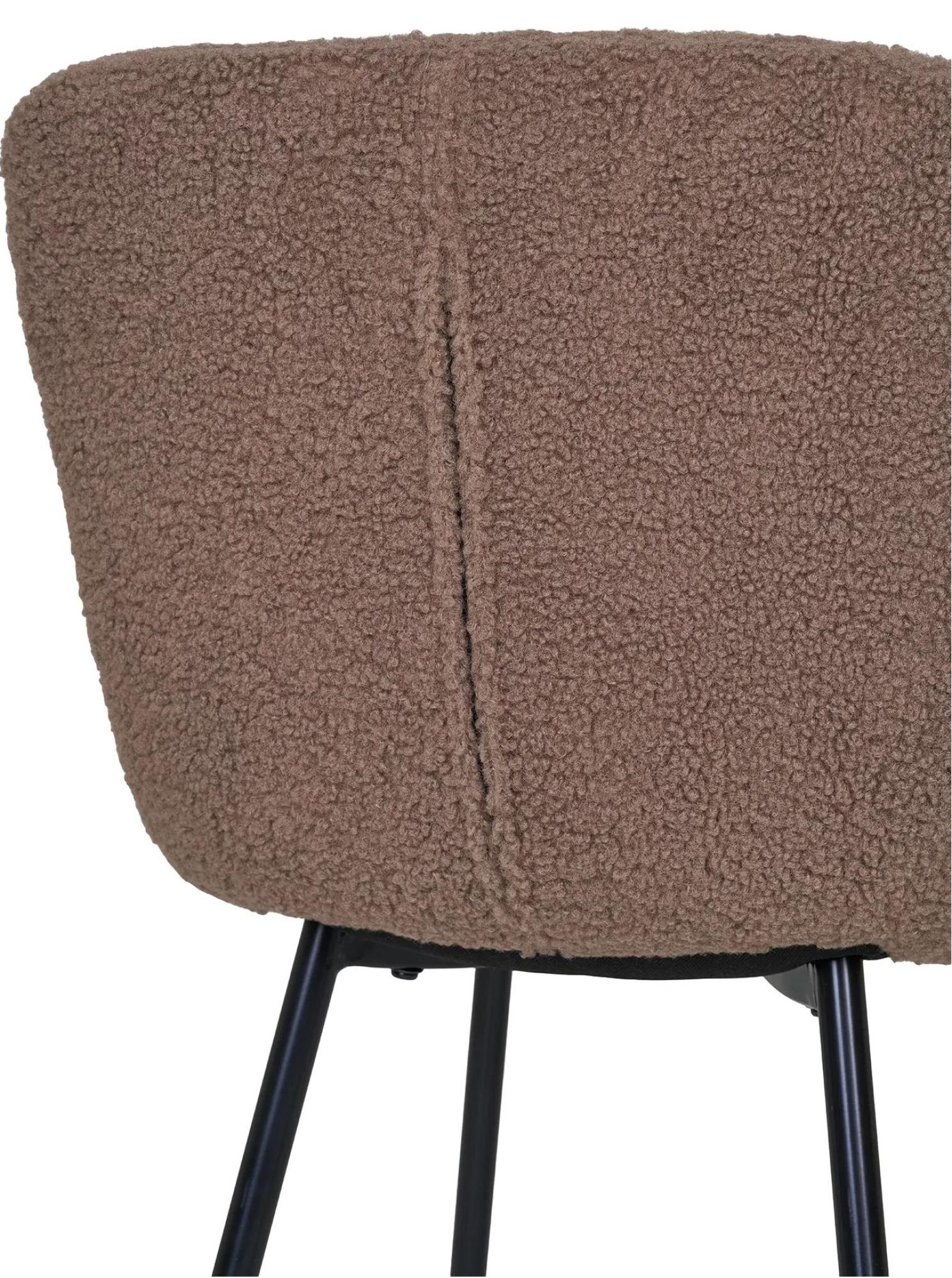 Product photograph of Set Of 2 Raritan Dark Fabric Brown Dining Chair With Black Legs from Choice Furniture Superstore.