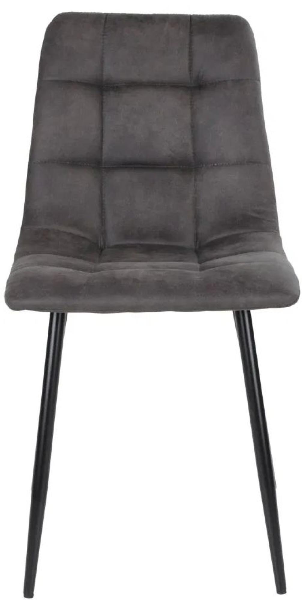 Product photograph of Set Of 2 Timmonsville Dark Grey Fabric Dining Chair With Black Metal Legs from Choice Furniture Superstore.
