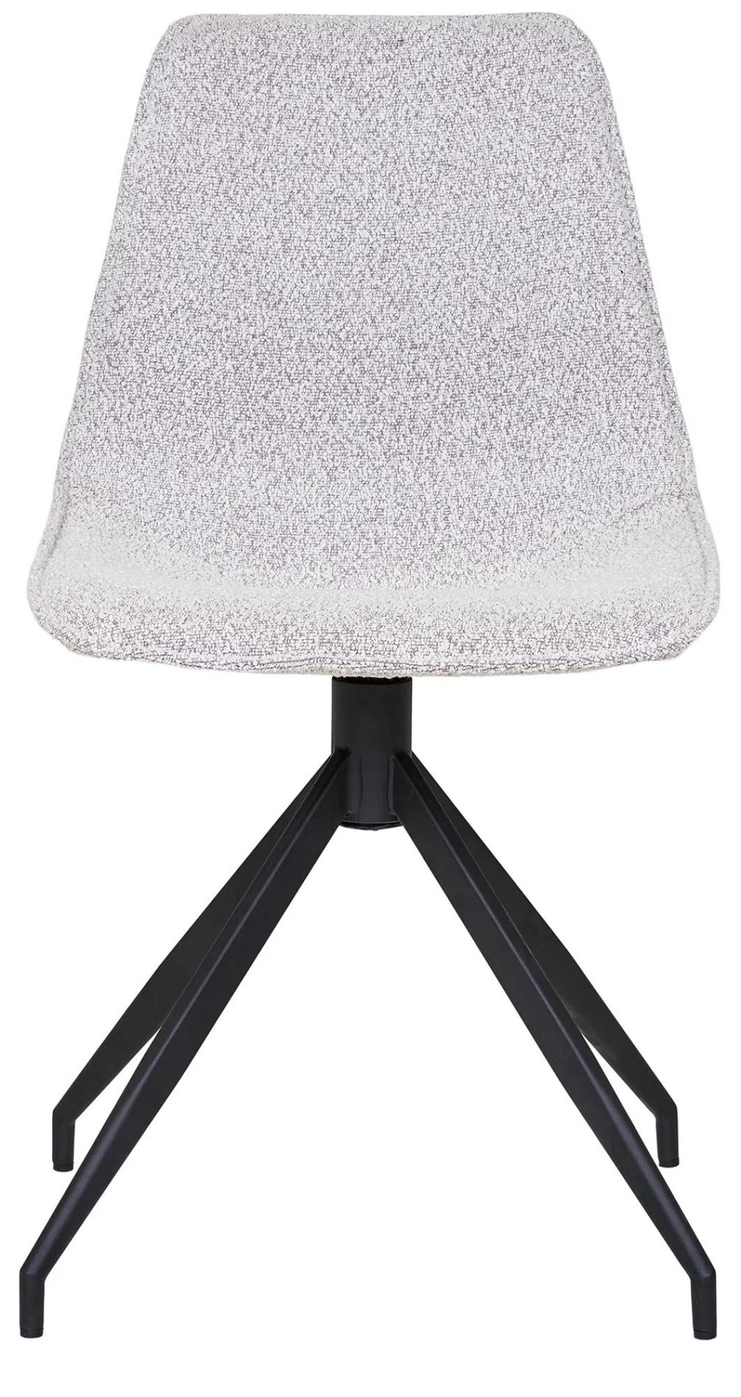 Product photograph of Set Of 2 Monaco Sand Boucle Fabric Swivel Dining Chair With Black Legs from Choice Furniture Superstore.