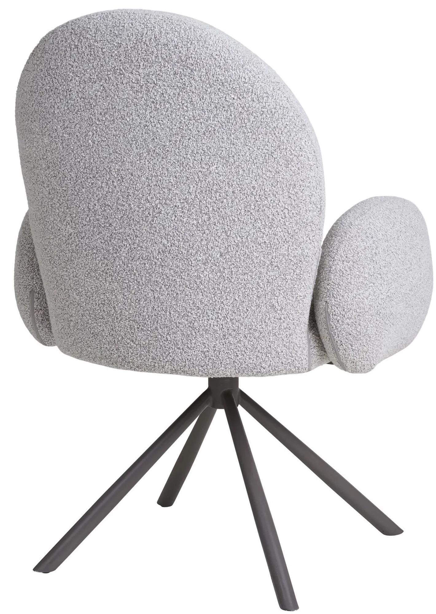 Product photograph of Set Of 2 Lana Sand Boucle Fabric Swivel Dining Chair from Choice Furniture Superstore.