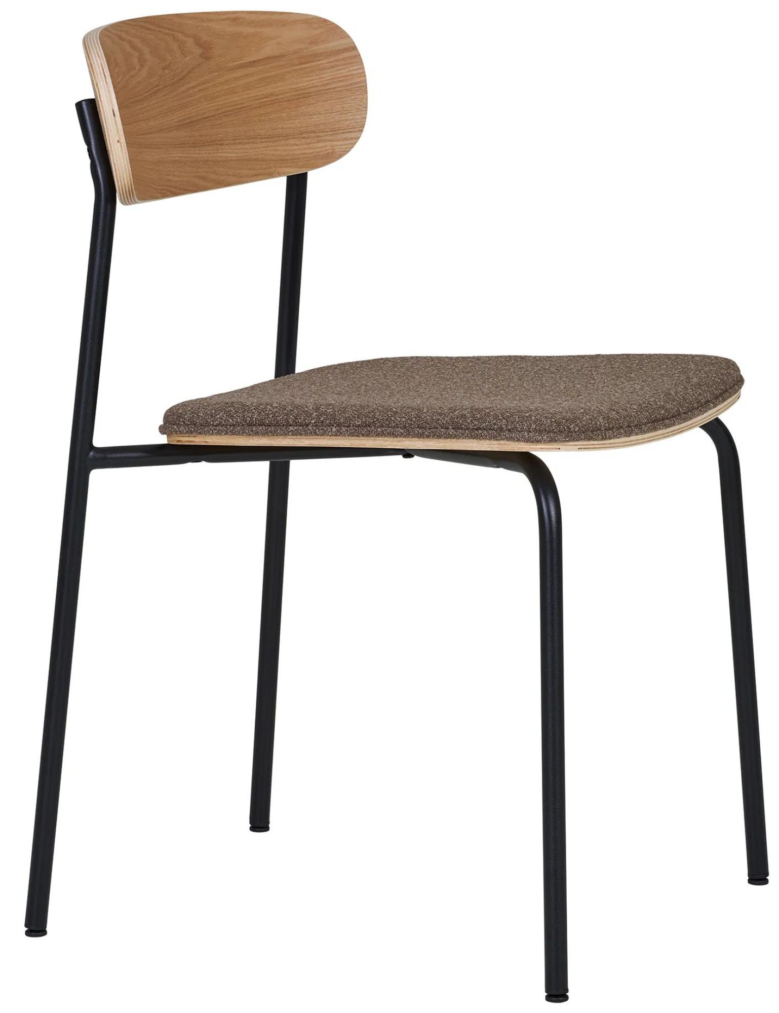 Product photograph of 2 X Barrelville Natural Ash Wood Brown Dining Chair With Black Legs from Choice Furniture Superstore.