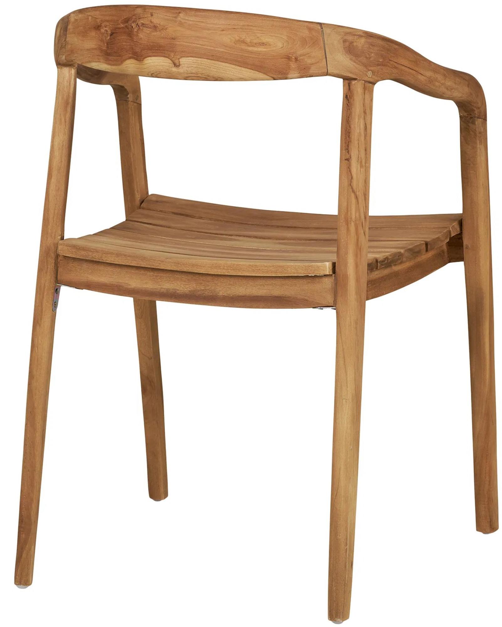 Product photograph of 2 X Ungarie Natural Teak Dining Chair from Choice Furniture Superstore.