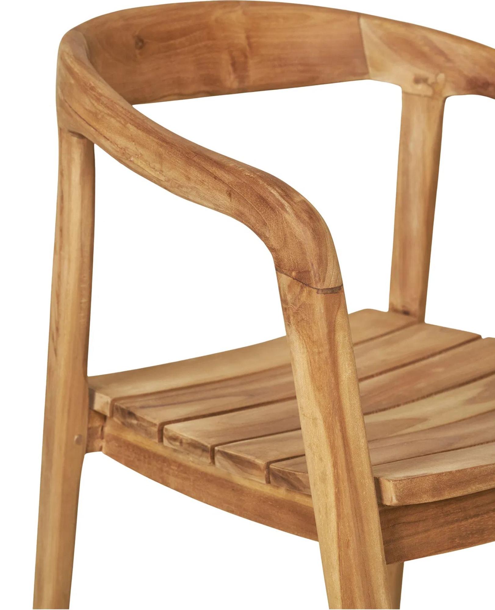 Product photograph of 2 X Ungarie Natural Teak Dining Chair from Choice Furniture Superstore.