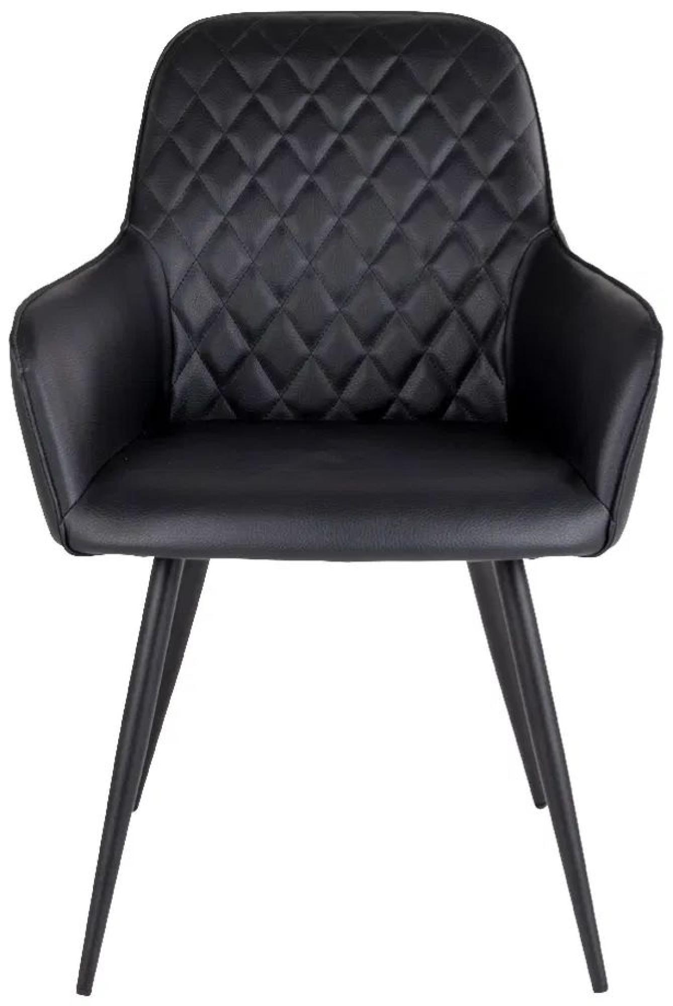 Product photograph of Set Of 2 Vance Black Faux Leather Dining Chair from Choice Furniture Superstore.