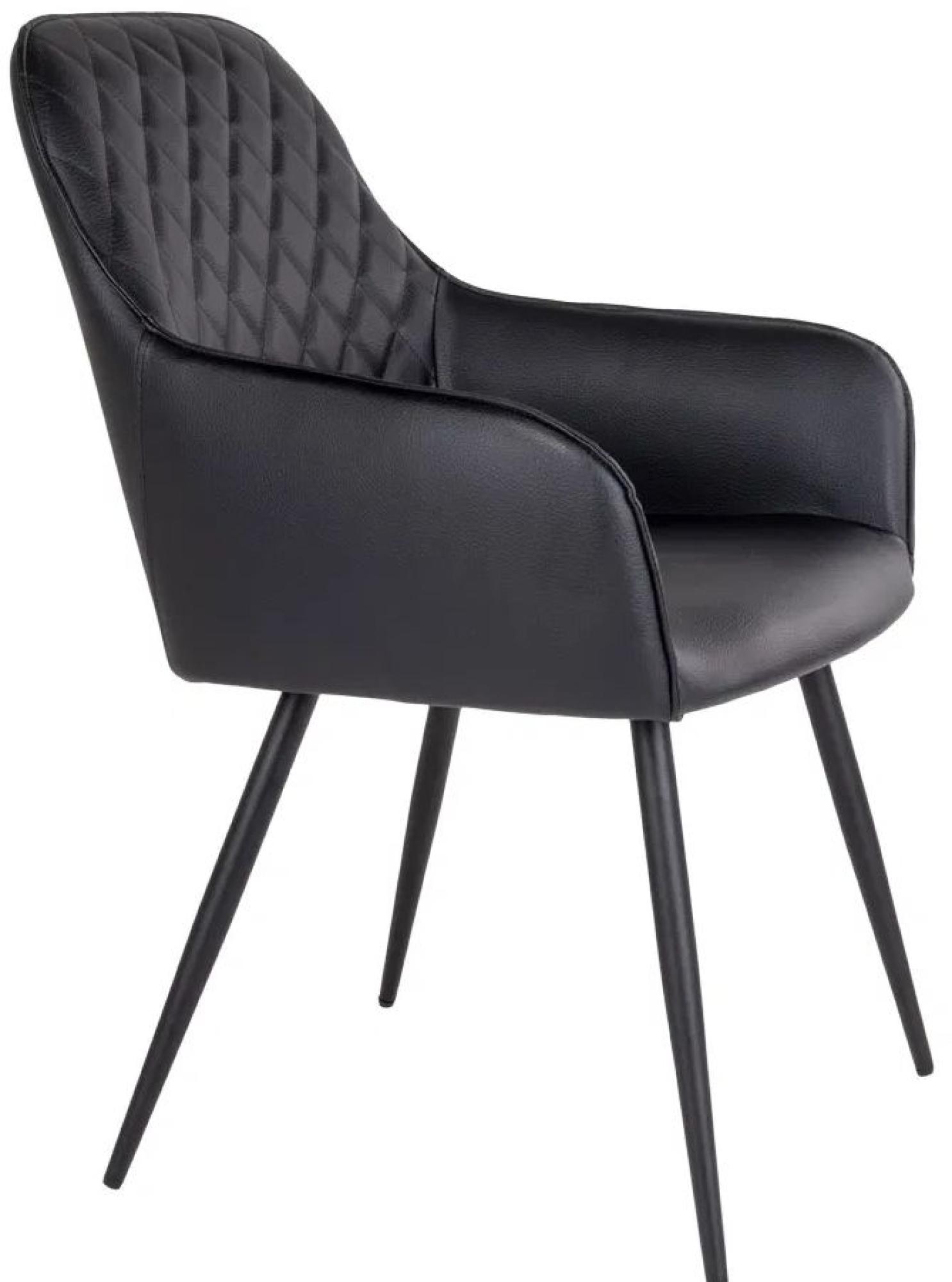 Product photograph of Set Of 2 Vance Black Faux Leather Dining Chair from Choice Furniture Superstore.