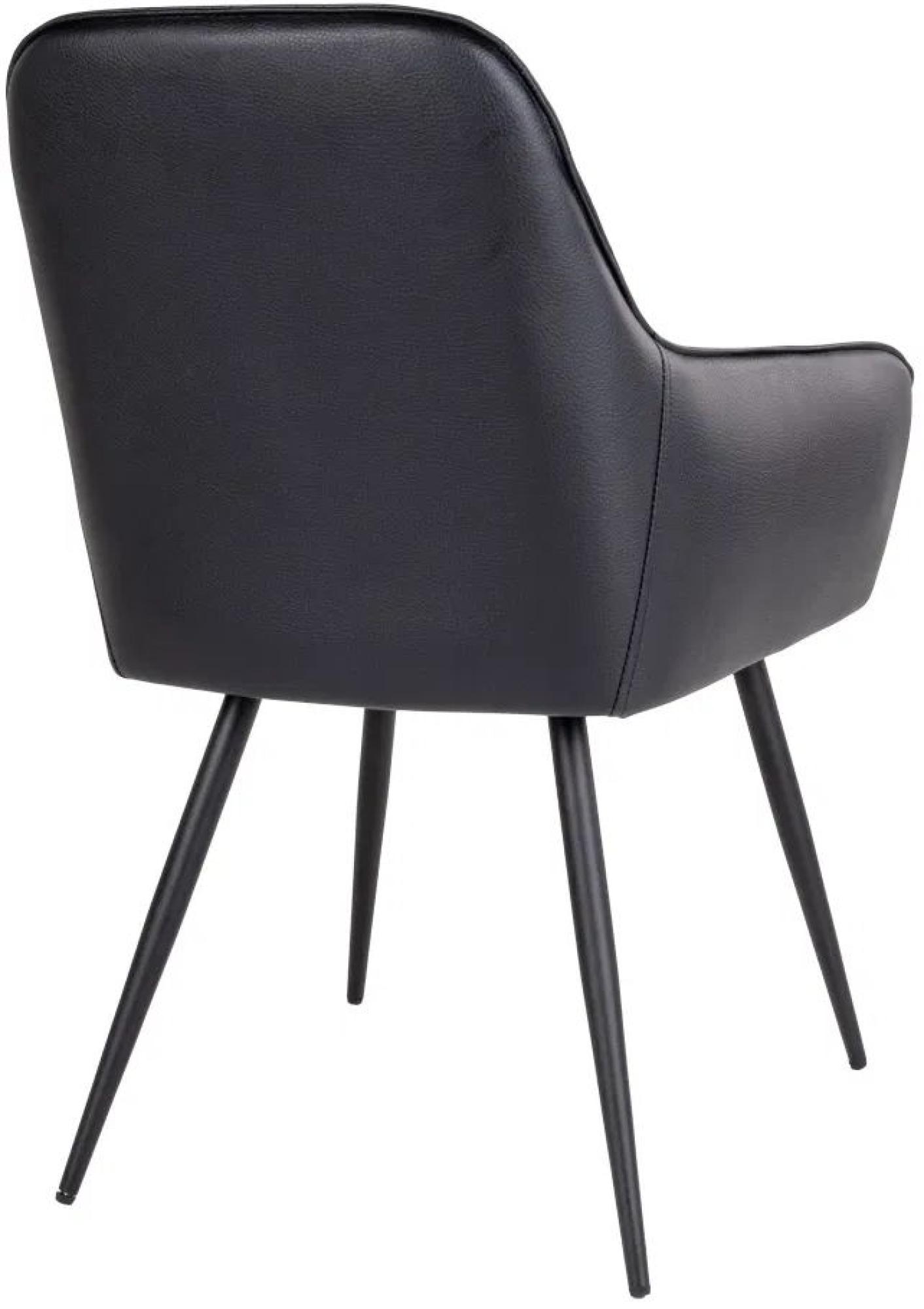 Product photograph of Set Of 2 Vance Black Faux Leather Dining Chair from Choice Furniture Superstore.