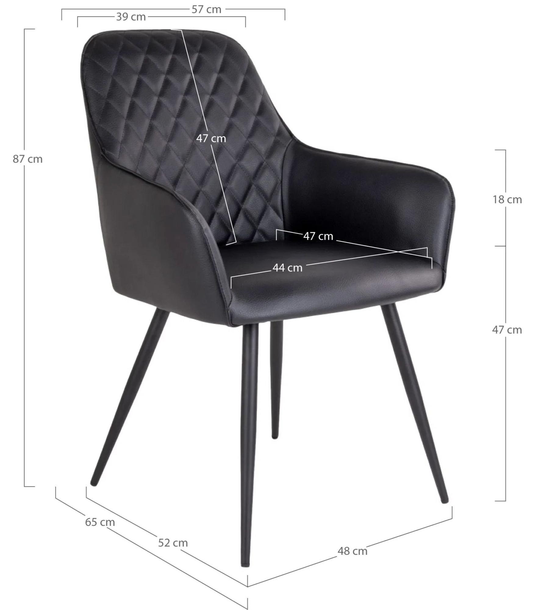 Product photograph of Set Of 2 Vance Black Faux Leather Dining Chair from Choice Furniture Superstore.