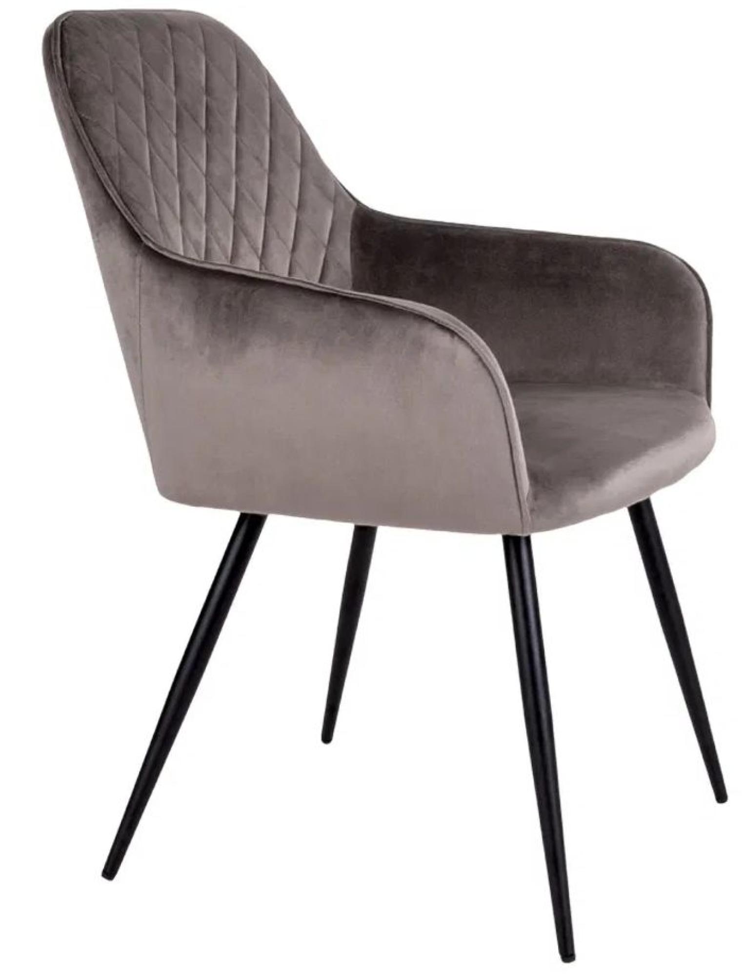 Product photograph of Set Of 2 Vance Light Brown Velvet Fabric Dining Chair With Black Legs from Choice Furniture Superstore.