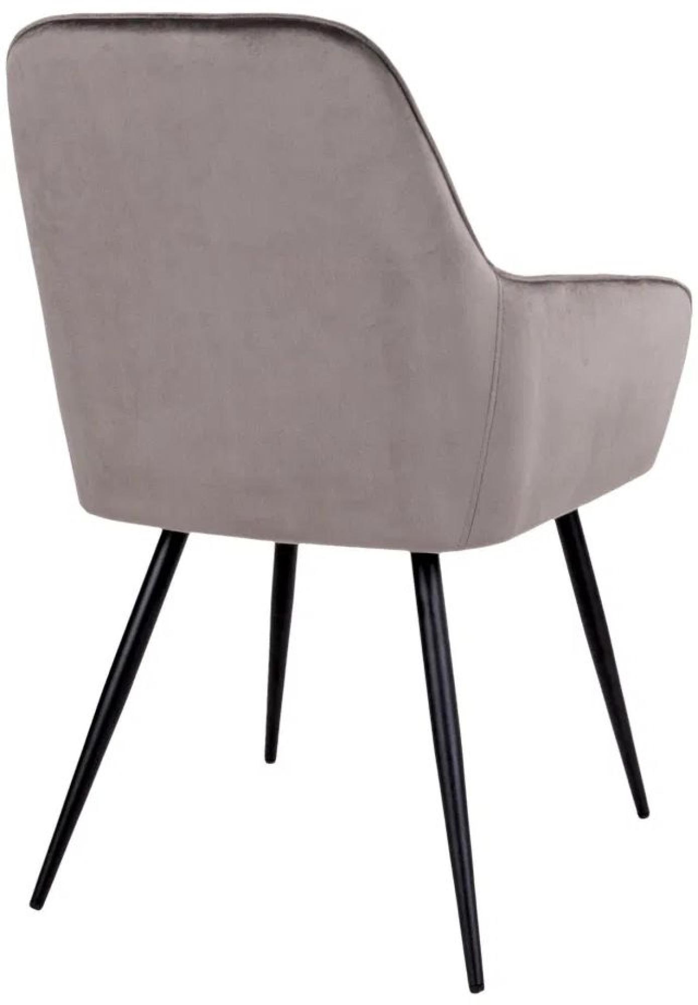 Product photograph of Set Of 2 Vance Light Brown Velvet Fabric Dining Chair With Black Legs from Choice Furniture Superstore.