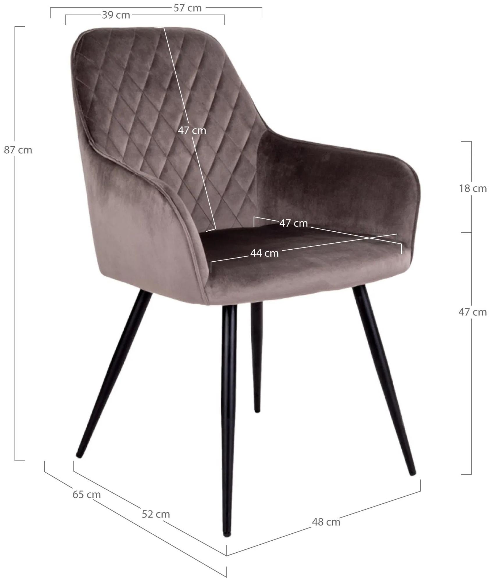 Product photograph of Set Of 2 Vance Light Brown Velvet Fabric Dining Chair With Black Legs from Choice Furniture Superstore.