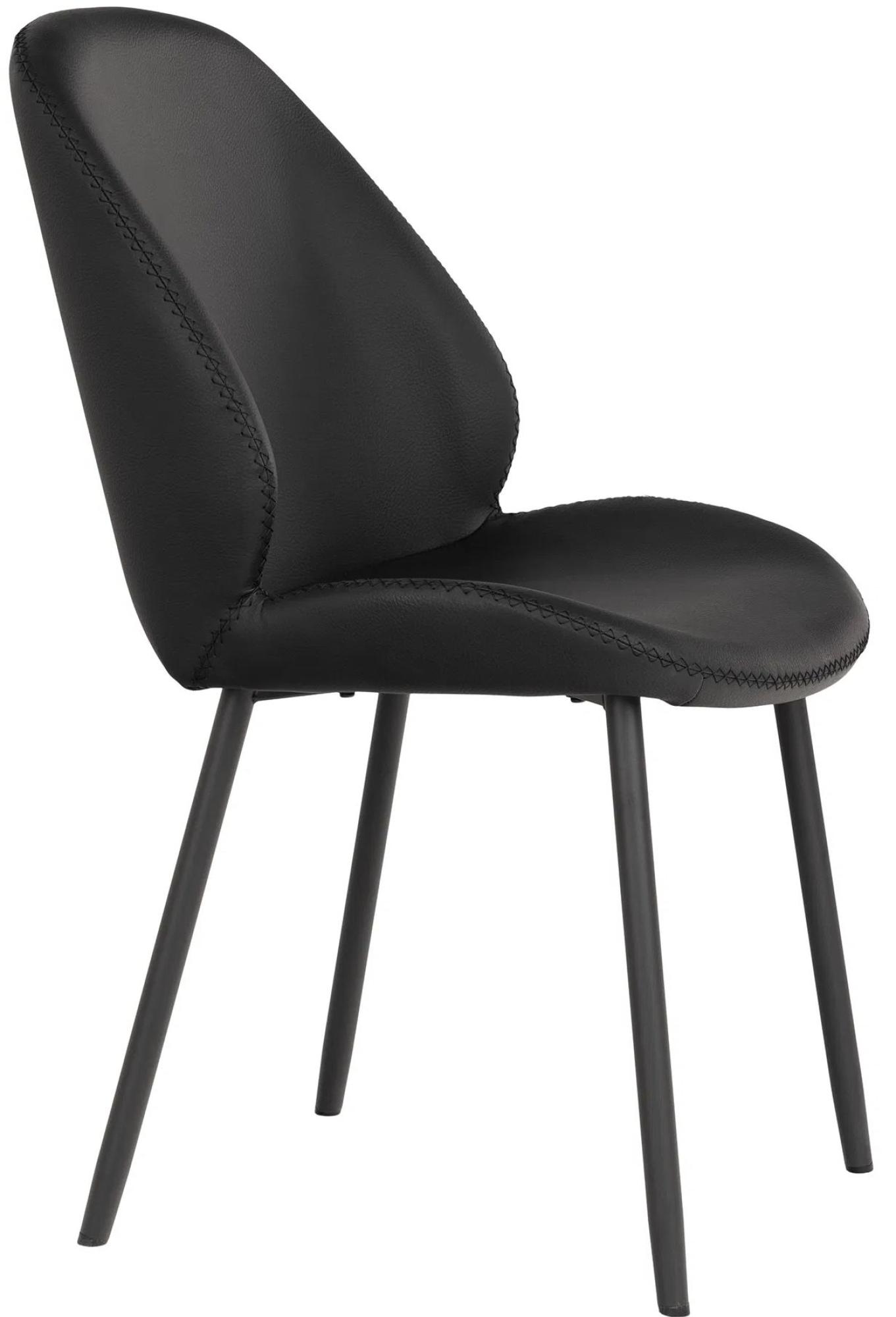 Product photograph of 2 X Zavalla Carlo Black Faux Leather Dining Chair from Choice Furniture Superstore.