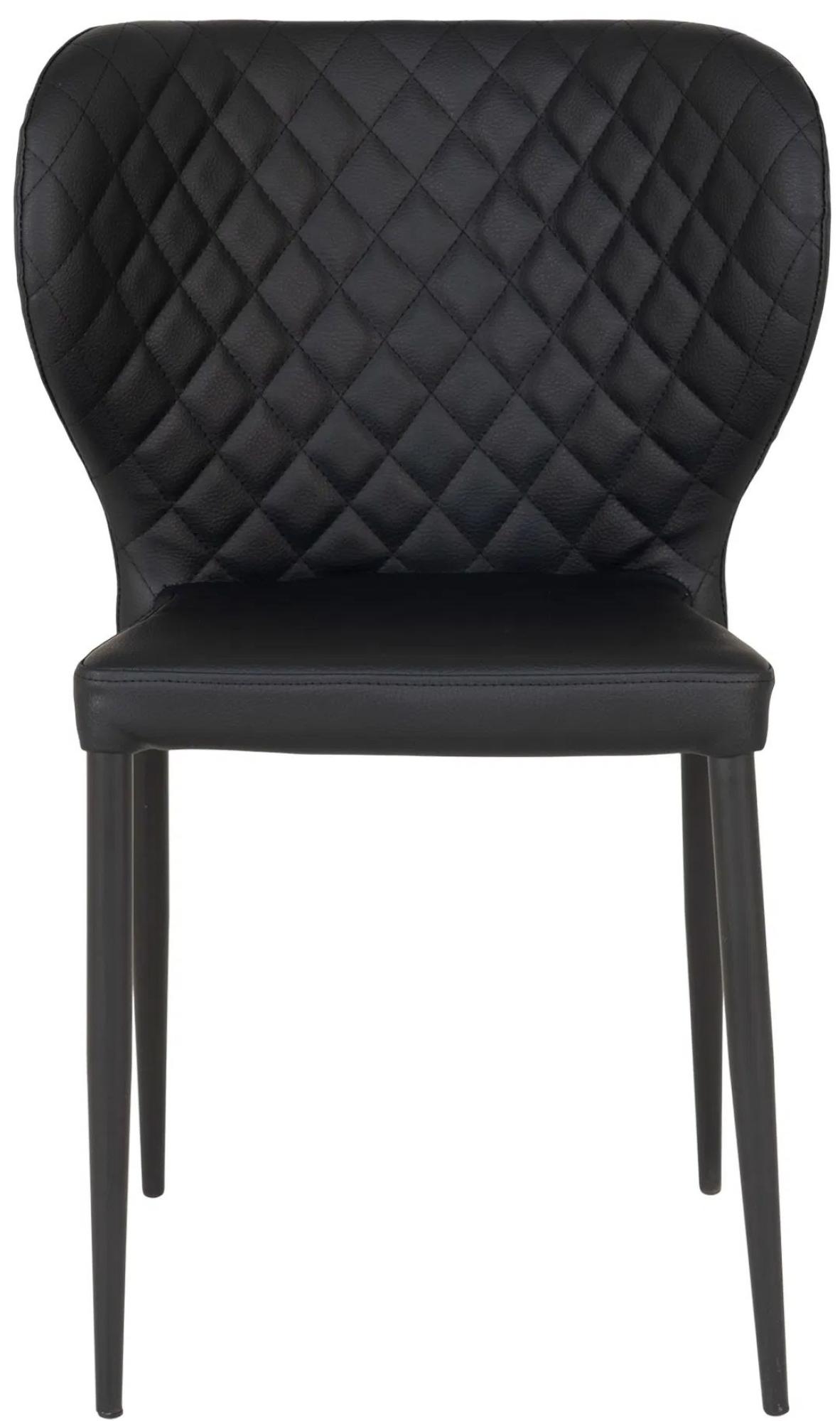 Product photograph of 2 X Nicut Black Faux Leather Dining Chair from Choice Furniture Superstore.