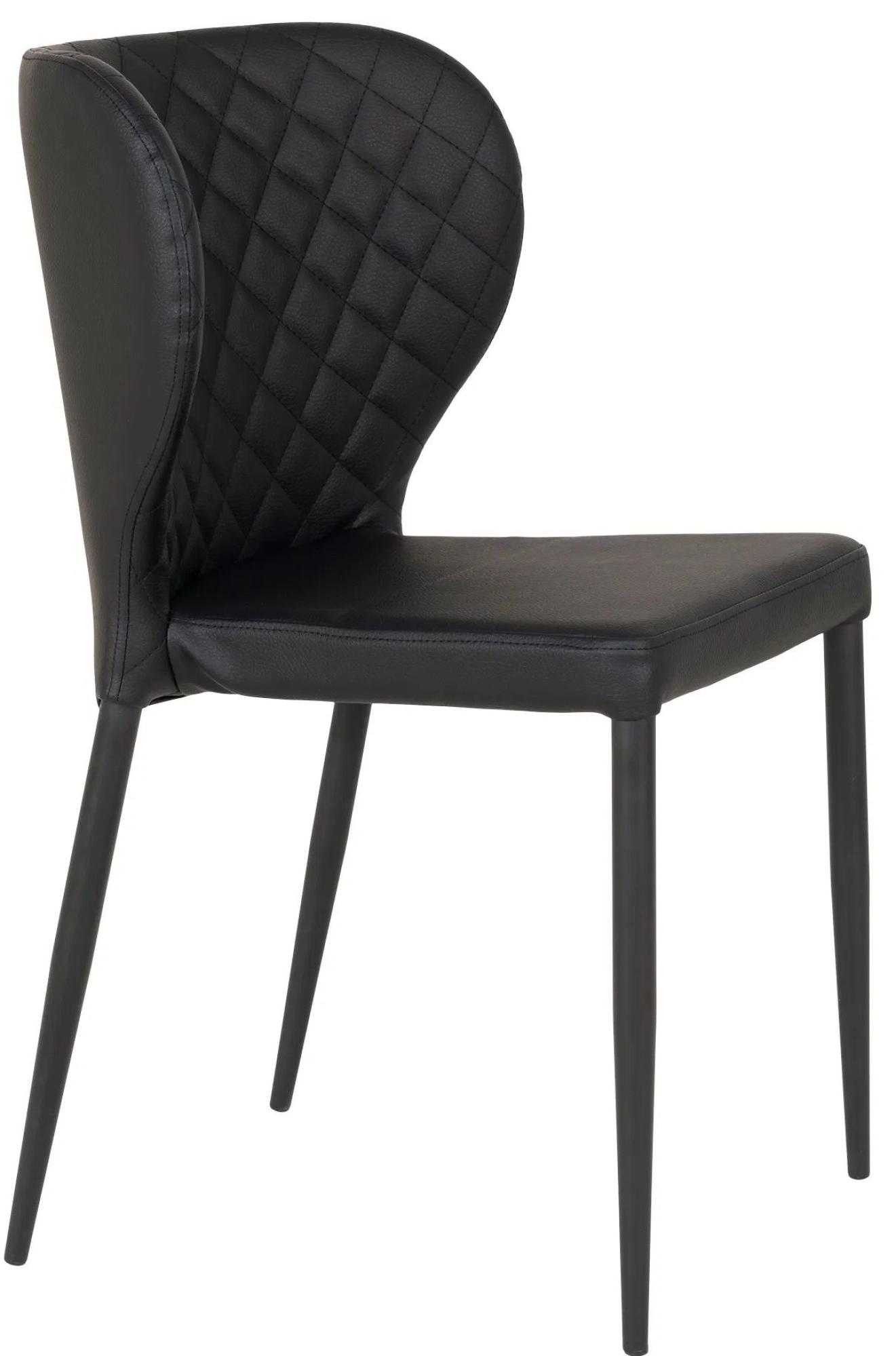 Product photograph of 2 X Nicut Black Faux Leather Dining Chair from Choice Furniture Superstore.