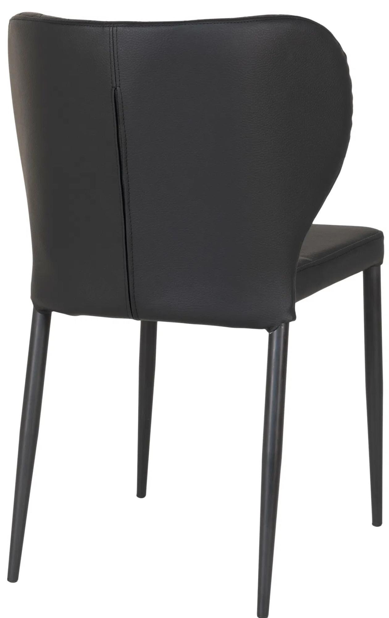 Product photograph of 2 X Nicut Black Faux Leather Dining Chair from Choice Furniture Superstore.