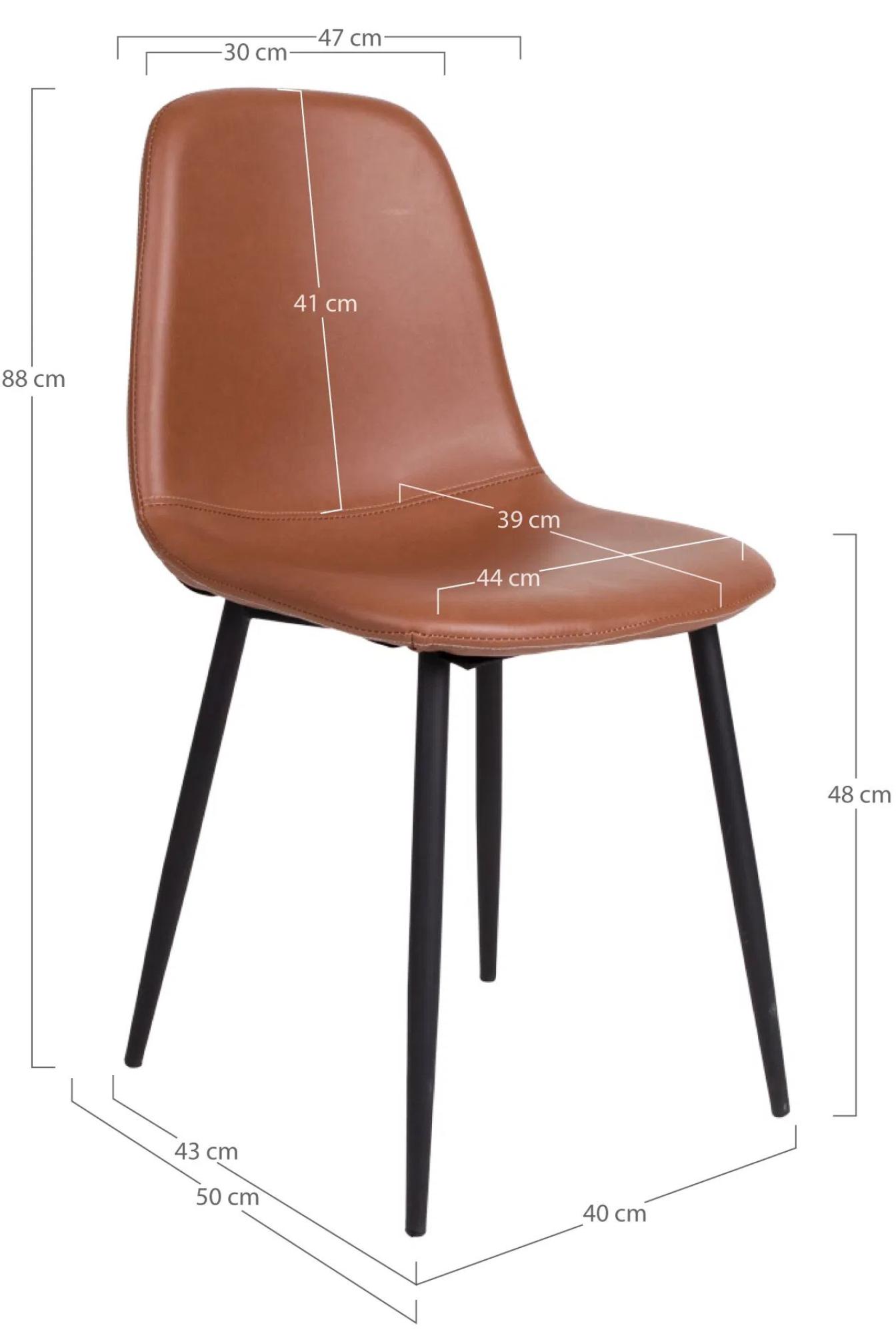 Product photograph of 2 X Saronville Vintage Brown Faux Leather Dining Chair With Black Legs from Choice Furniture Superstore.