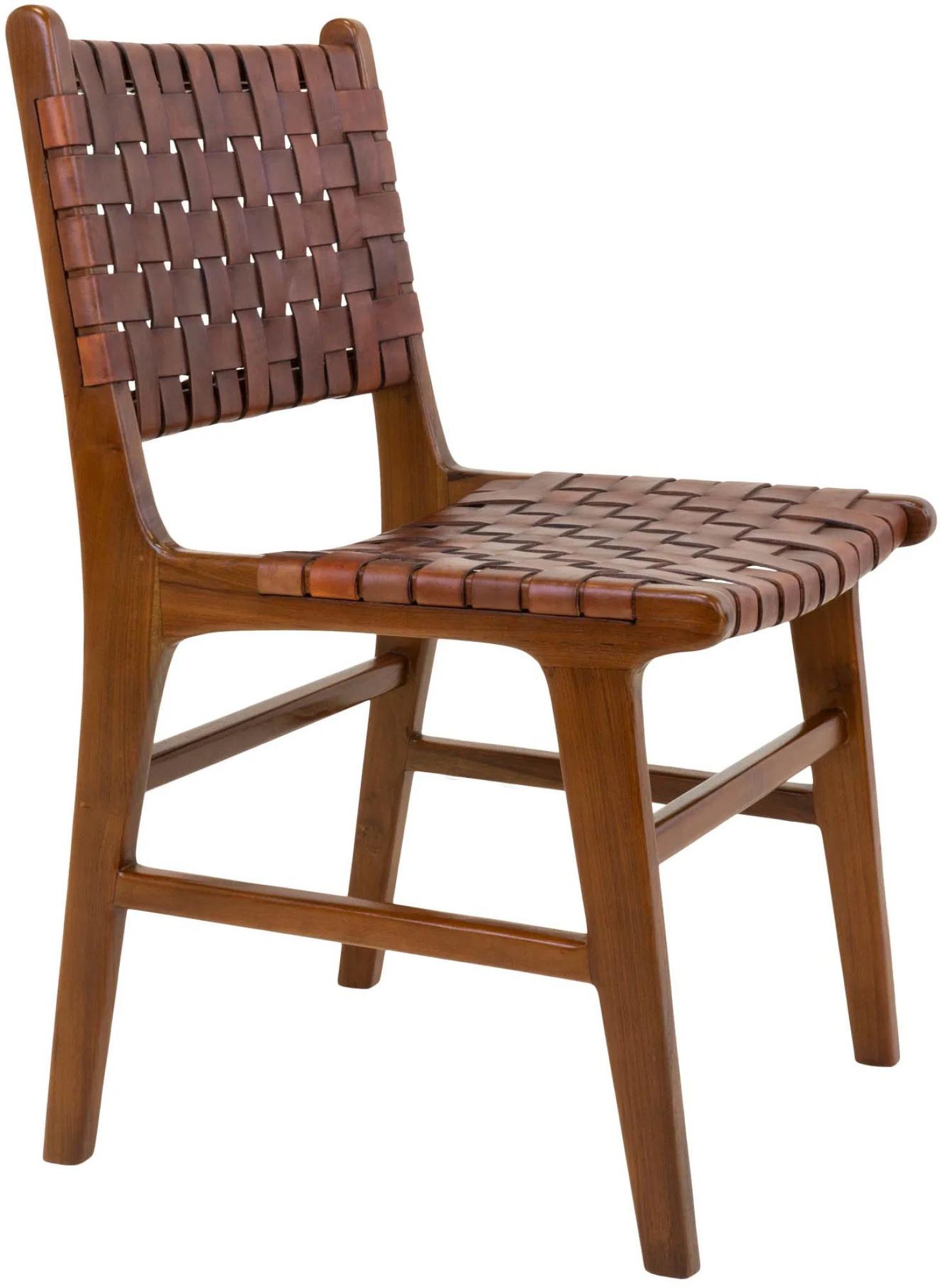 Product photograph of Set Of 2 Quinlan Brown Leather Dining Chair from Choice Furniture Superstore.