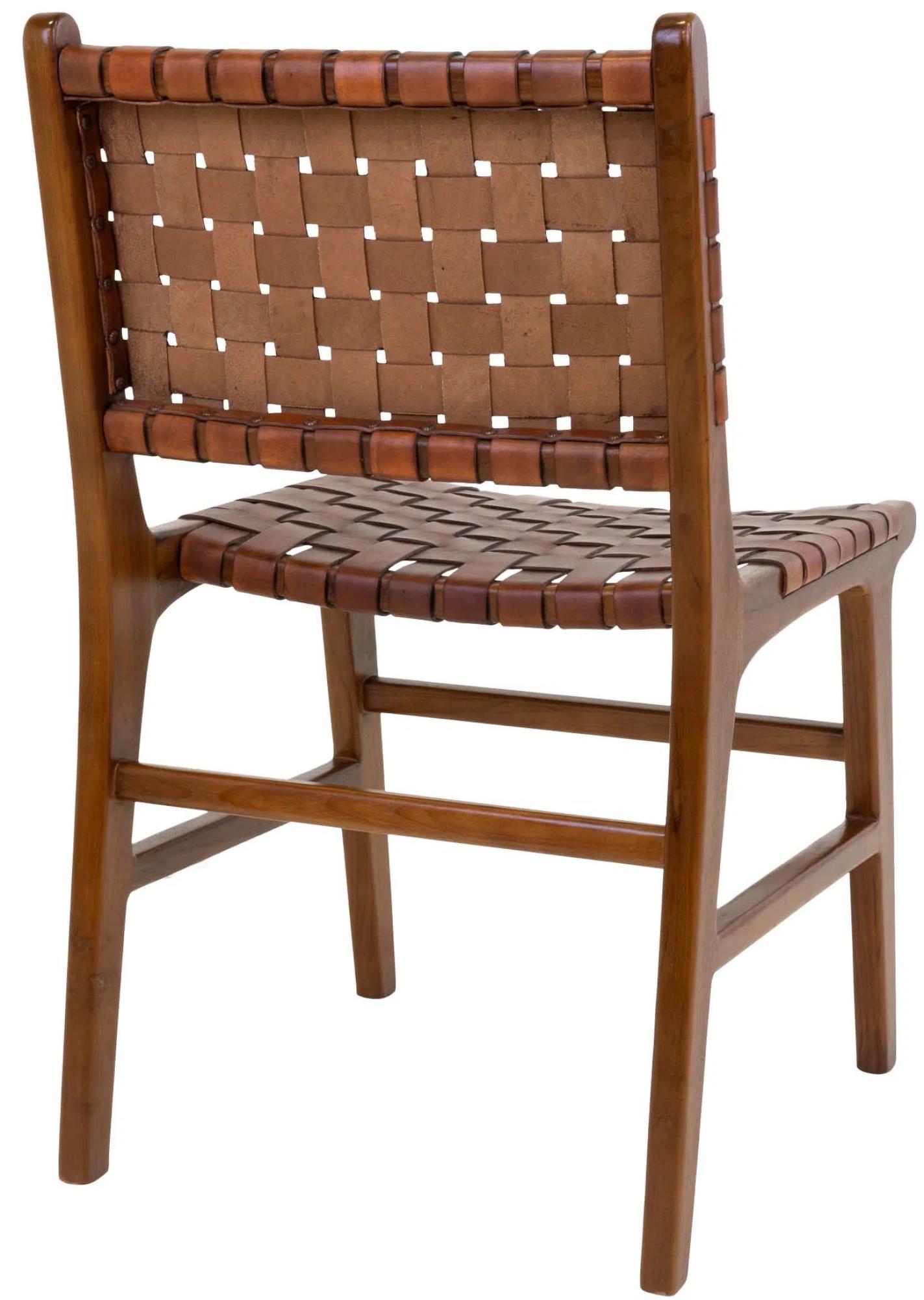 Product photograph of Set Of 2 Quinlan Brown Leather Dining Chair from Choice Furniture Superstore.