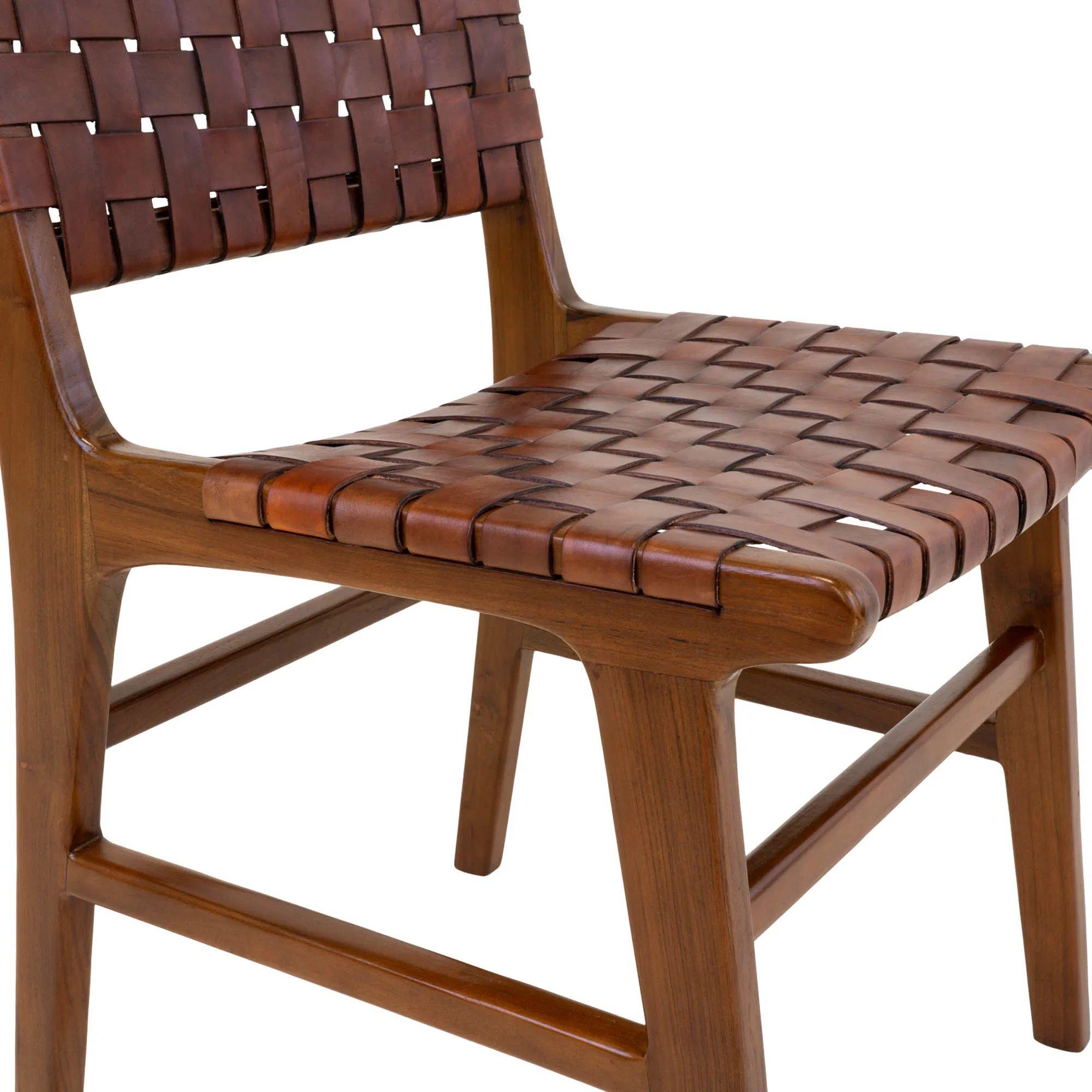 Product photograph of Set Of 2 Quinlan Brown Leather Dining Chair from Choice Furniture Superstore.