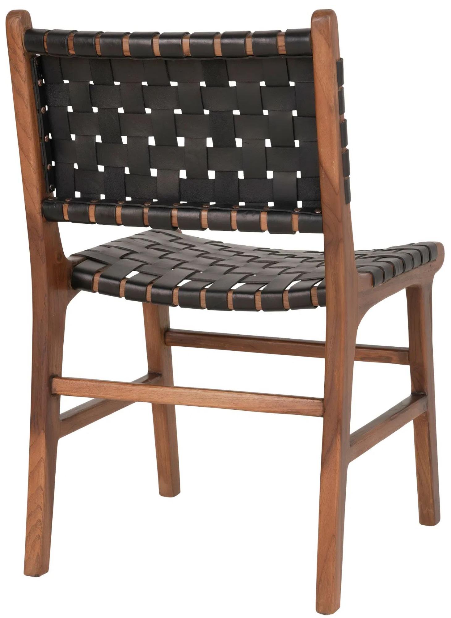 Product photograph of Set Of 2 Quinlan Black Leather Dining Chair from Choice Furniture Superstore.