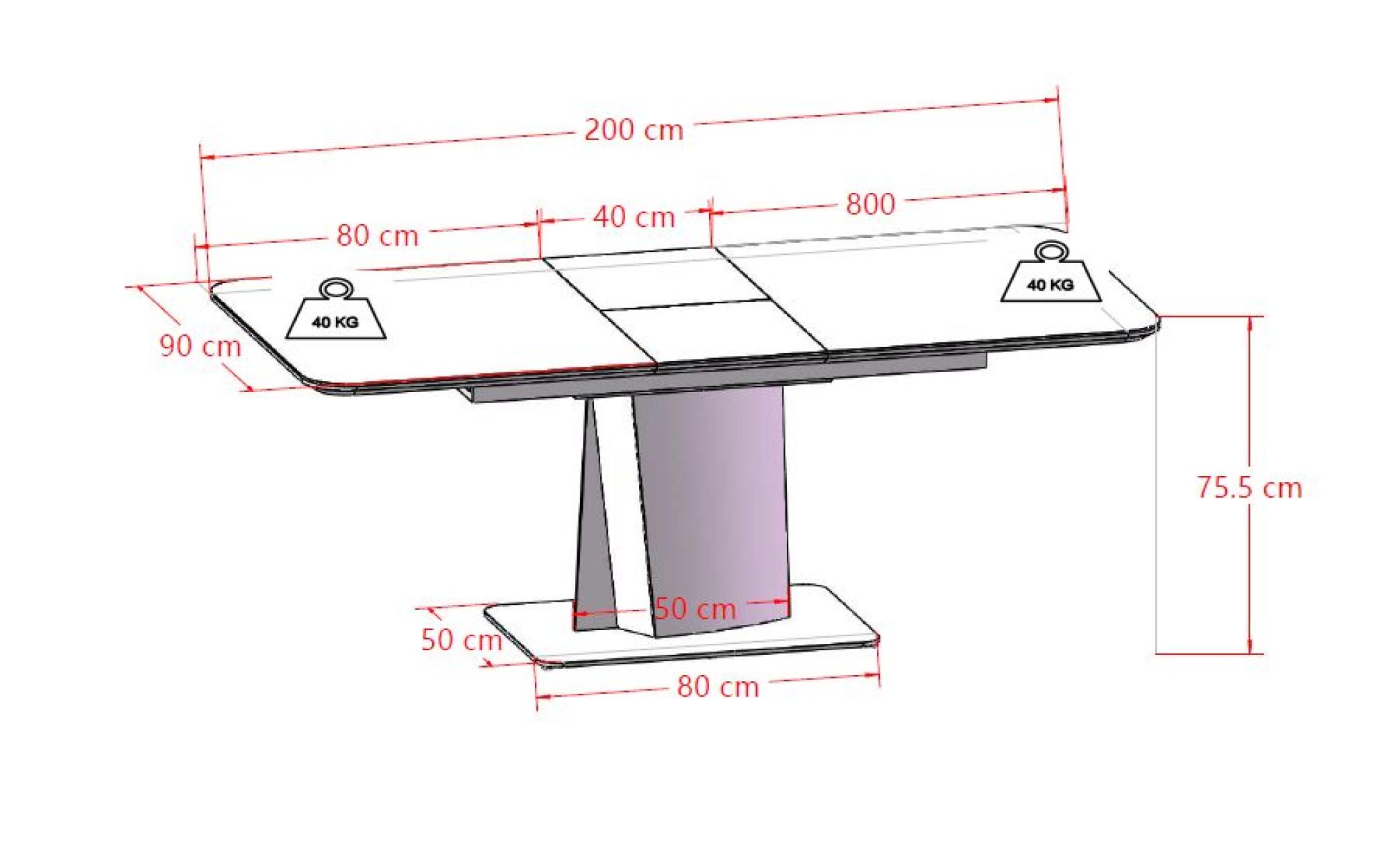 Kinston Black Ceramic Extending Dining Table with Bronze Pedastal Base